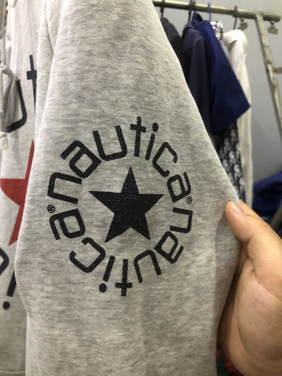 Nautica × Vintage Vintage nautica spell-out logo distressed hoodie Size US S / EU 44-46 / 1 - 5 Thumbnail
