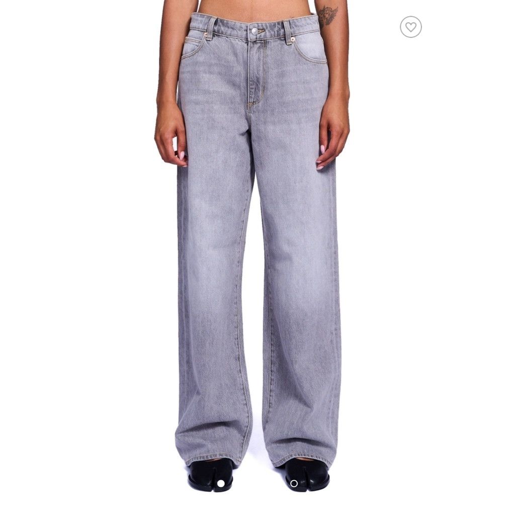 Designer NWT Rolla’s Kate Baggy Jeans Stone Grey 27 $149 – Sold Out Size 27" / US 4 / IT 40 - 2 Thumbnail