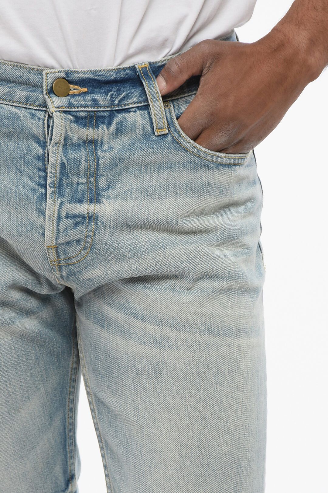 Fear of God og1mm0825 Slim Fit Delavè Denims In Light Blue Size US 30 / EU 46 - 3 Thumbnail