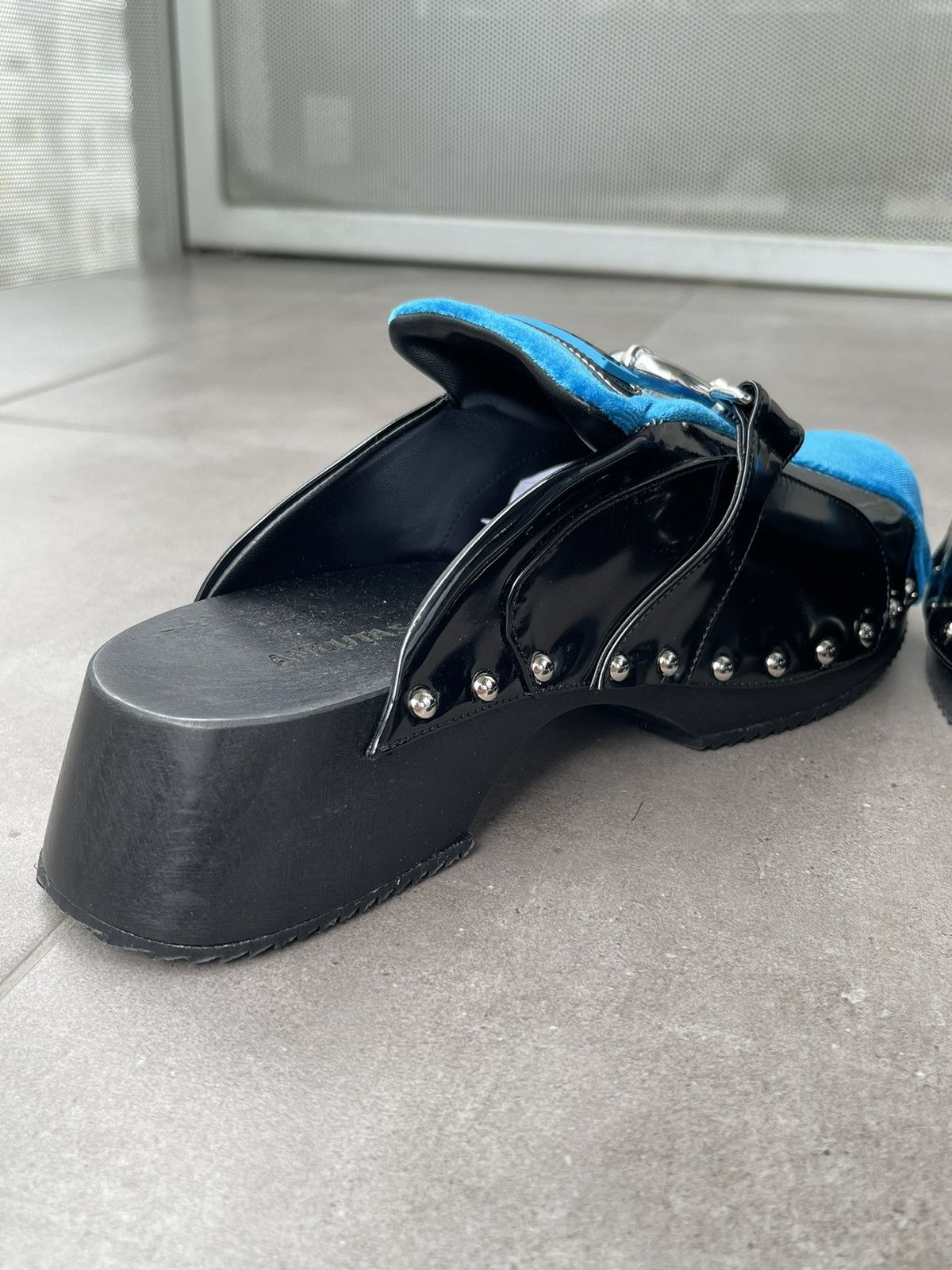 Ancuta Sarca !DS! SS23 Ancuta Sarca Beetle Velvet Leather Trainer Clogs Size US 9 / IT 39 - 12 Thumbnail