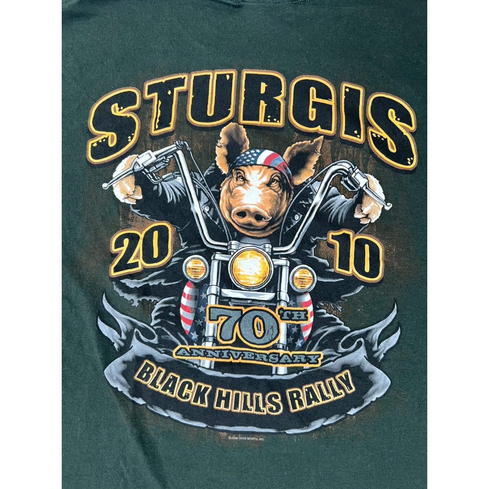 Vintage VINTAGE Sturgis T-Shirt Size L 2010 70th Anniversary Biker Hog Design Men Crew Neck Short Sleeve Black Cotton Shirt Size US L / EU 52-54 / 3 - 7 Thumbnail
