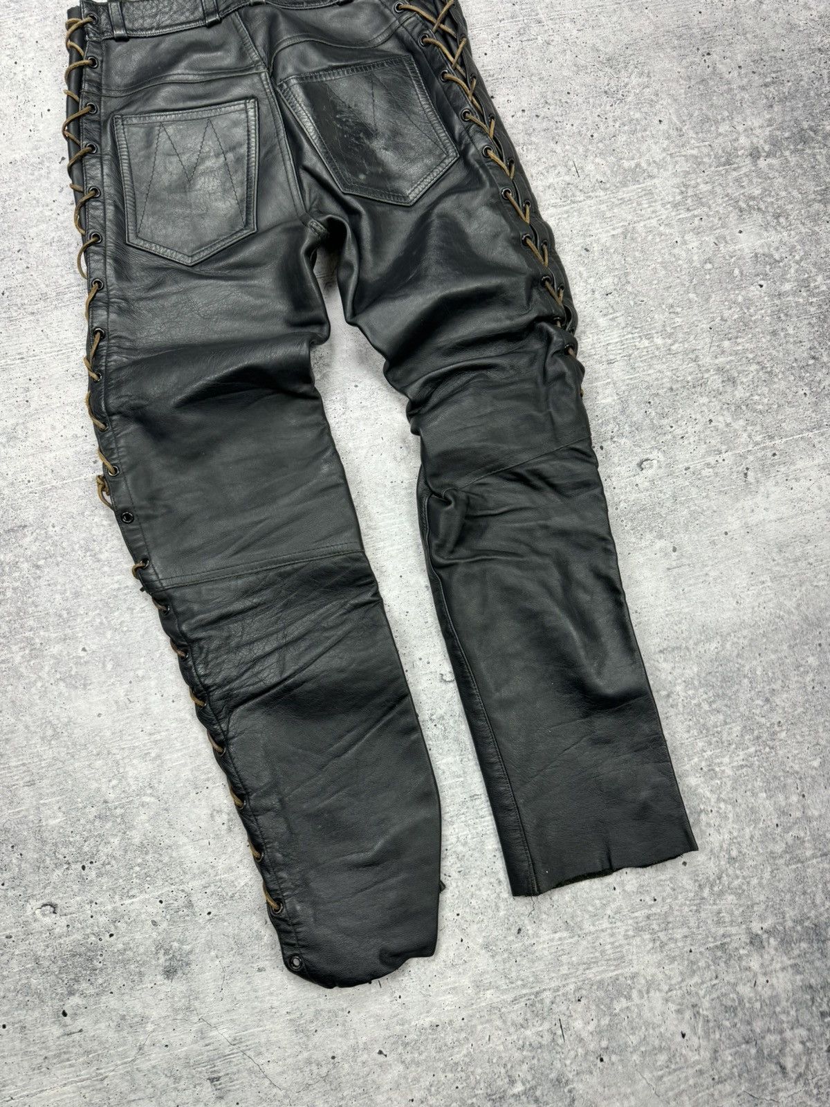 Genuine Leather × Vintage Vintage 90’s Y2K Style Casual Cowboy Genuine Leather Pants Size US 31 - 17 Thumbnail
