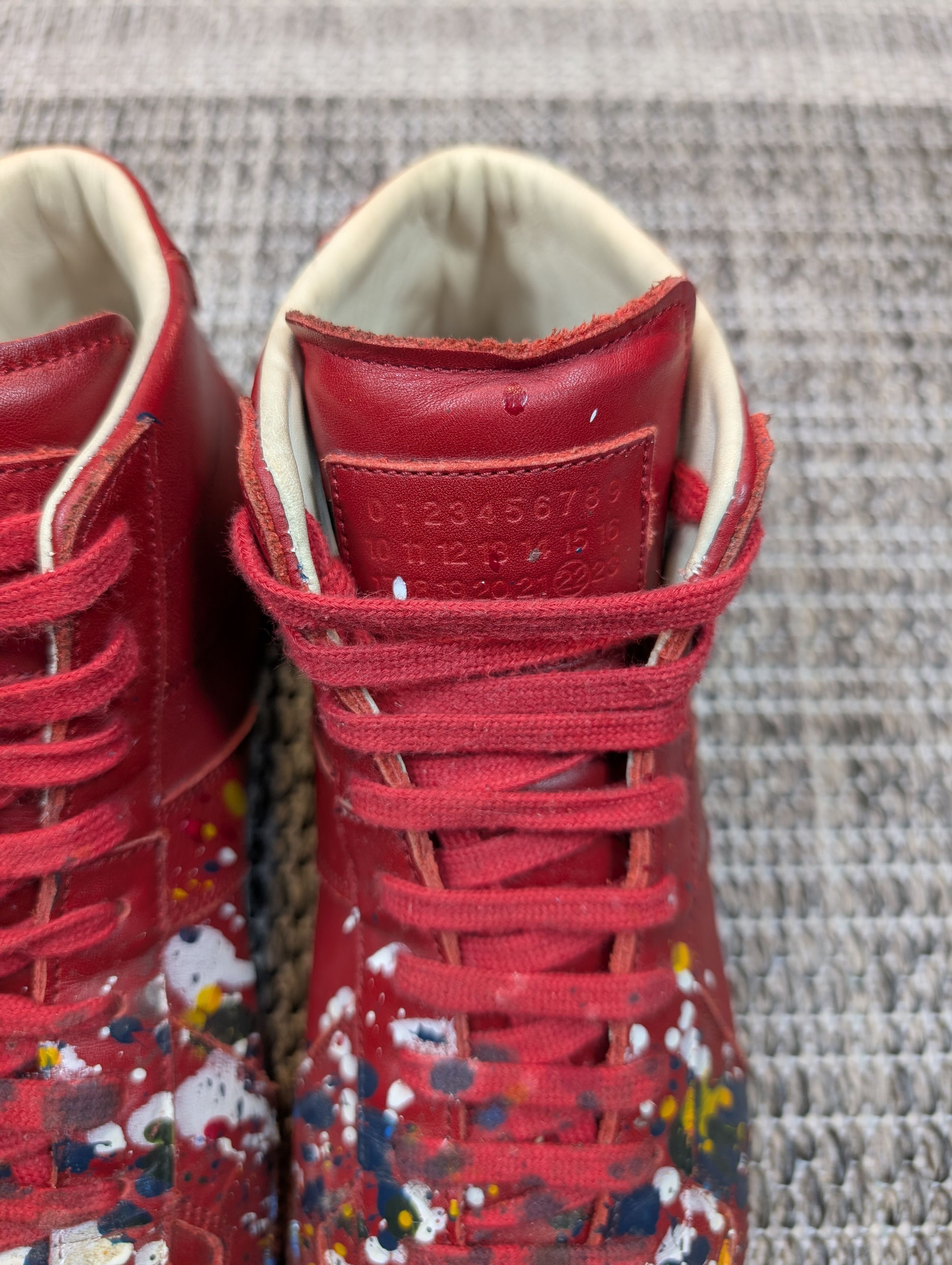 Maison Margiela Maison Margiela OG GAT Replica Paint Splatter Red High Top Size US 10 / EU 43 - 7 Thumbnail