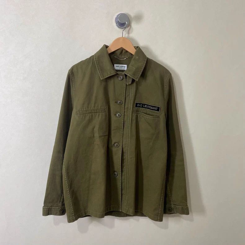 Saint Laurent Paris Saint Laurent Vintage Military Green Shirt- DMC Size US L / EU 52-54 / 3 - 1 Thumbnail