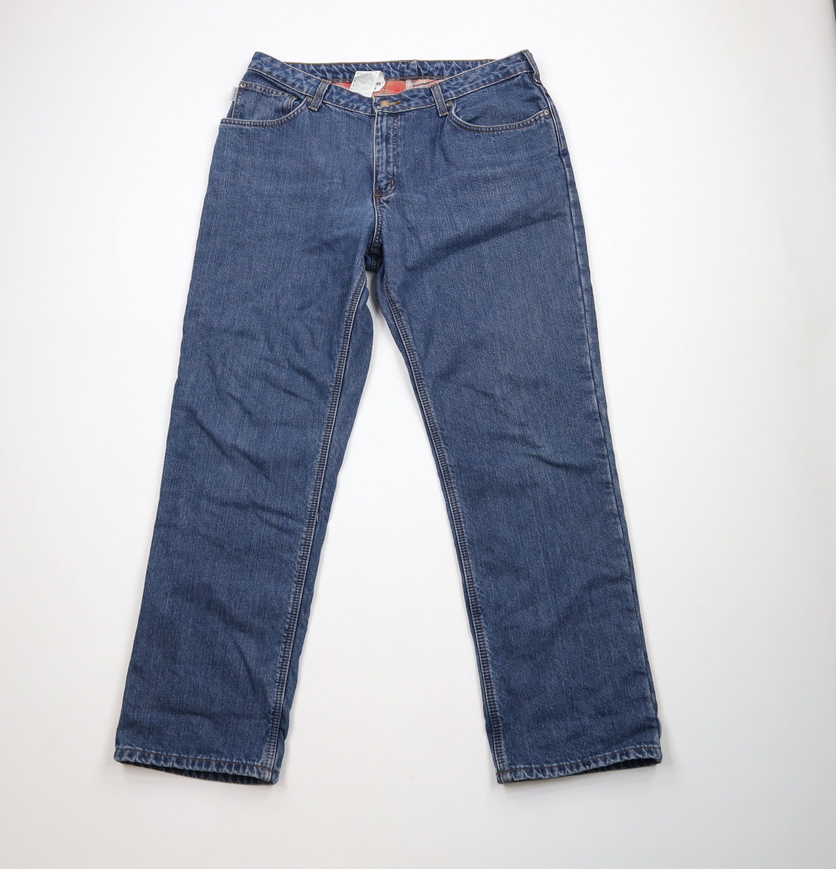 Carhartt × Vintage Vintage Carhartt Relaxed Flannel Lined Wide Leg Denim Jeans Size 38" / US 16 / IT 52 - 2 Thumbnail