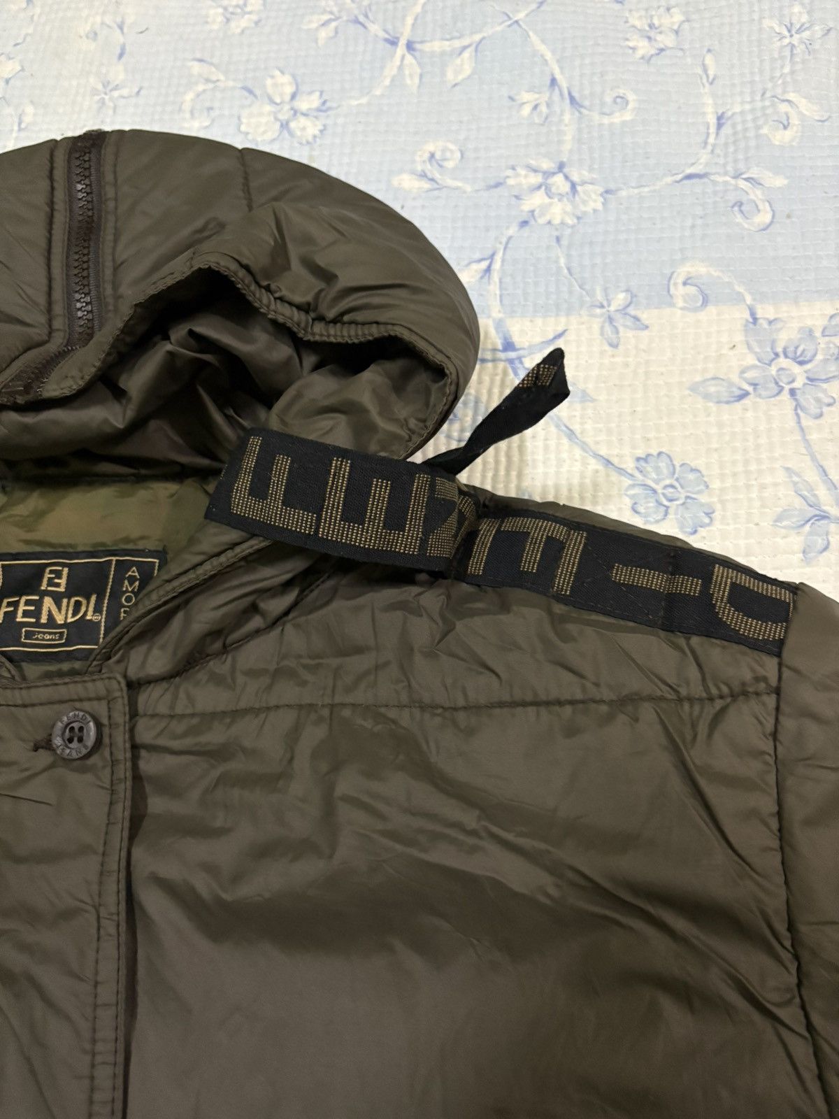Fendi Fendi Roma Padded Jacket Hoodie Logo Stripe Size US S / EU 44-46 / 1 - 17 Thumbnail
