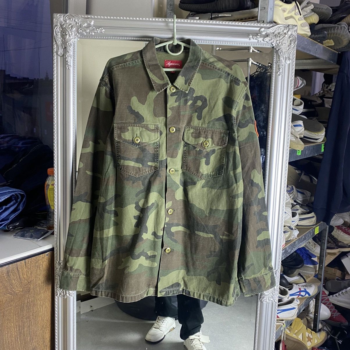 Supreme camo shirt army Big Logo