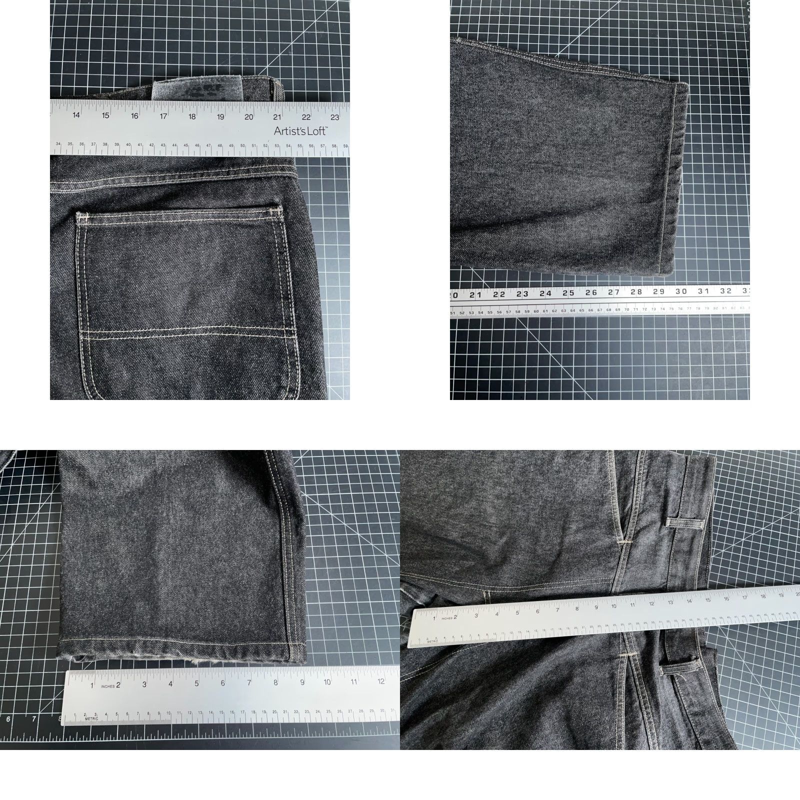 Vintage VINTAGE Girbaud Denim Jacket 2 Piece Set Men XL Black Denim Jacket Jeans Set Hip Hop Retro 90s Mens XL Black Size US 36 / EU 52 - 9 Thumbnail