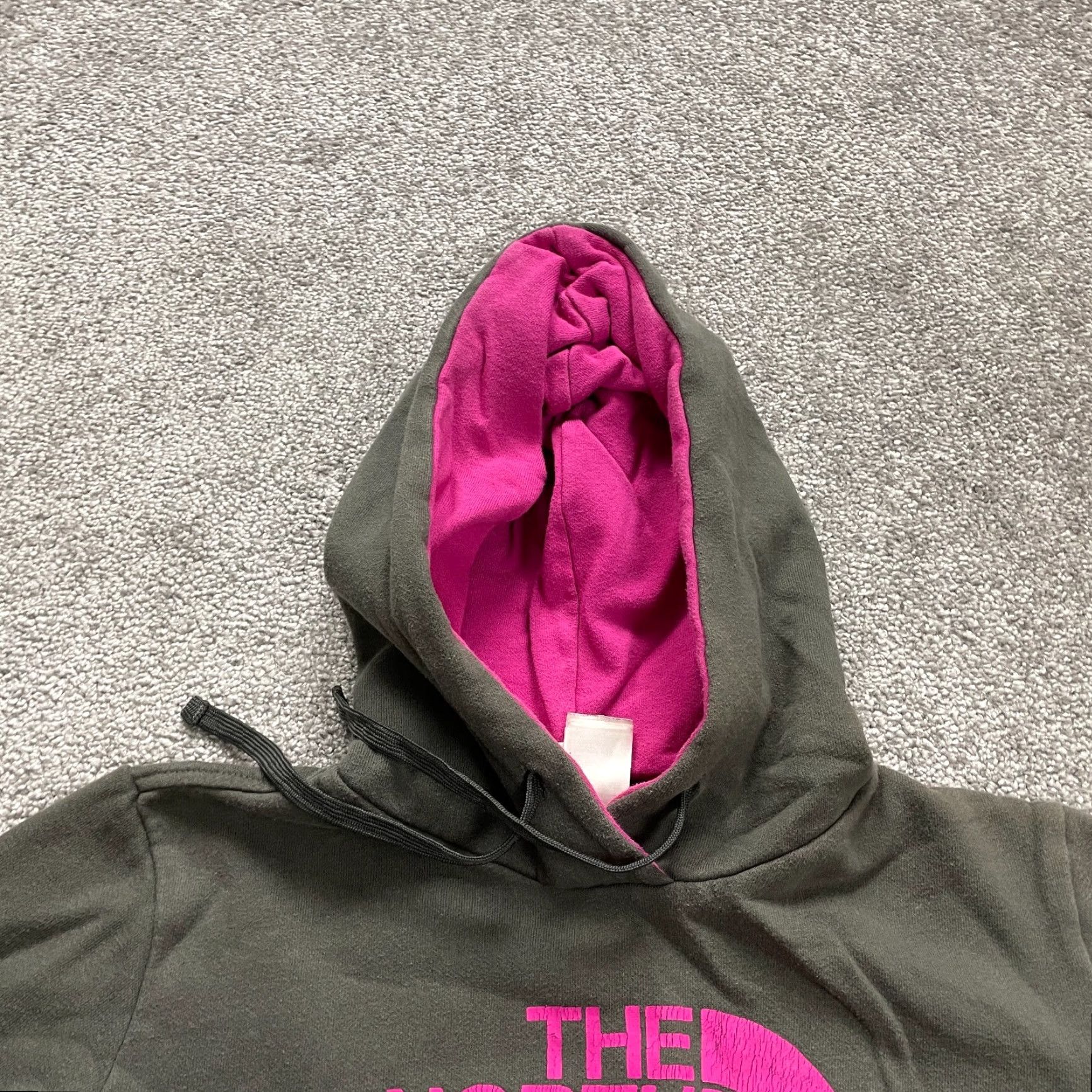 The North Face The North Face Hoodie Sweatshirt Womens S Gray Pink Graphic Fleece Pullover Size S / US 4 / IT 40 - 3 Thumbnail