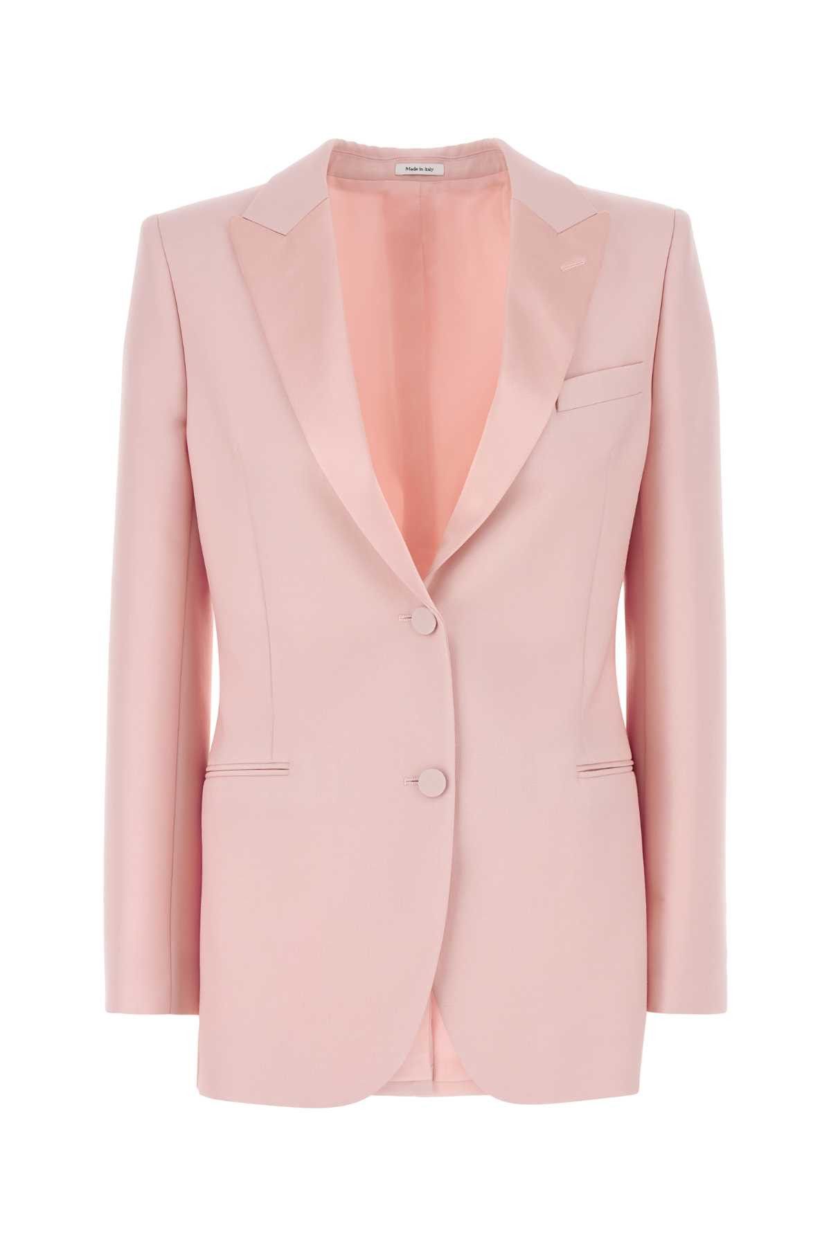 Pink Wool Blend Blazer