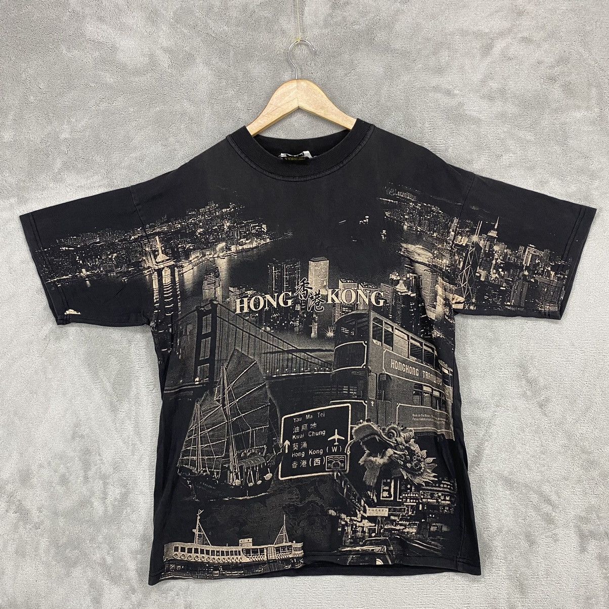 City Streets × Vintage 💥RARE💥 VINTAGE FULL PRINT HONG KONG CITY Size US L / EU 52-54 / 3 - 1 Thumbnail