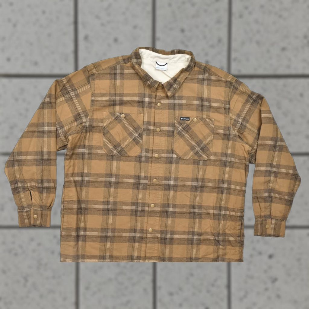 Vintage Columbia Shirt Jacket Men XXL Rugged Ridge II Sherpa Lined Flannel Brown Plaid Jacket Coat Size US XXL / EU 58 / 5 - 1 Thumbnail