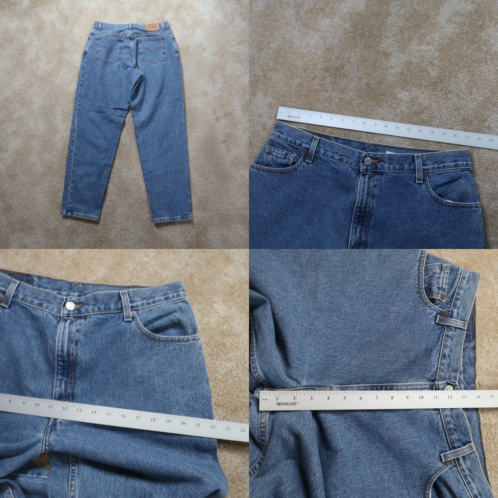 Levi's VINTAGE Levi's 550 Jeans Women's 16 Denim Relaxed Tapered 32in White Pocket 5-Pocket 34in Waist Jeans Mens? Size 38" / US 16 / IT 52 - 8 Thumbnail