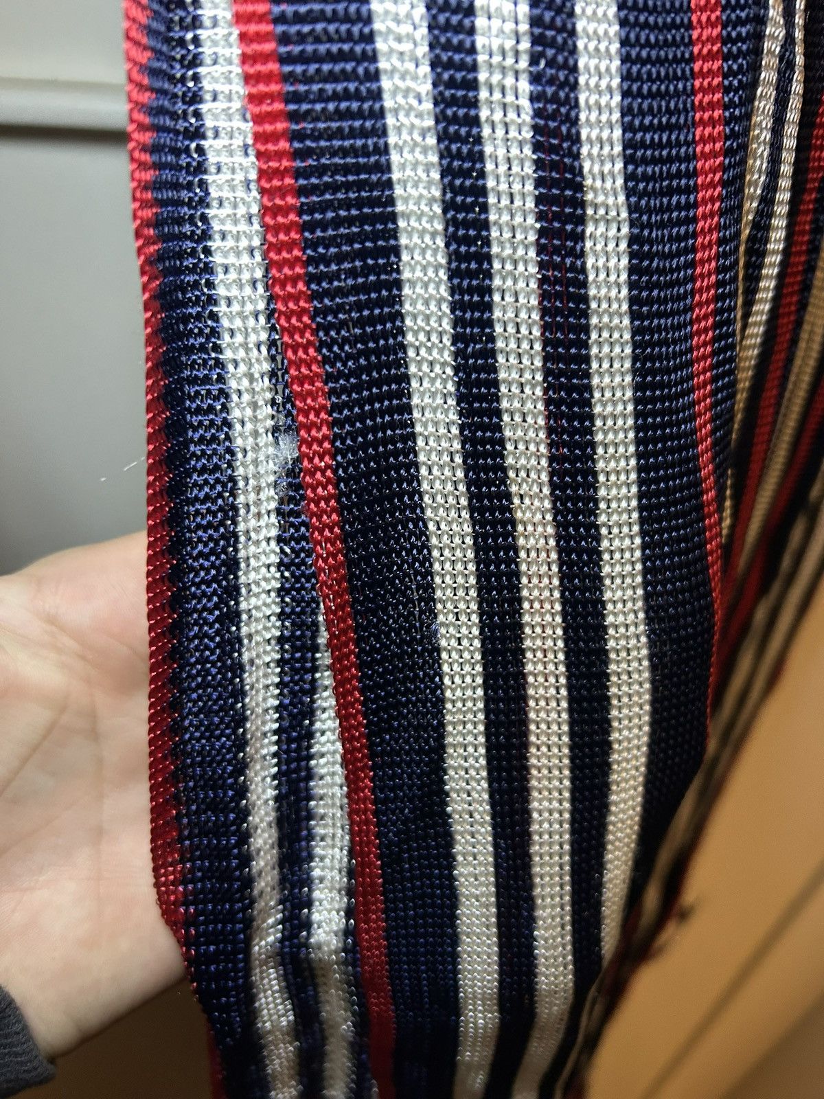 Burberry Vintage Burberry multi colour stripe poly knit scarf Size ONE SIZE - 5 Thumbnail