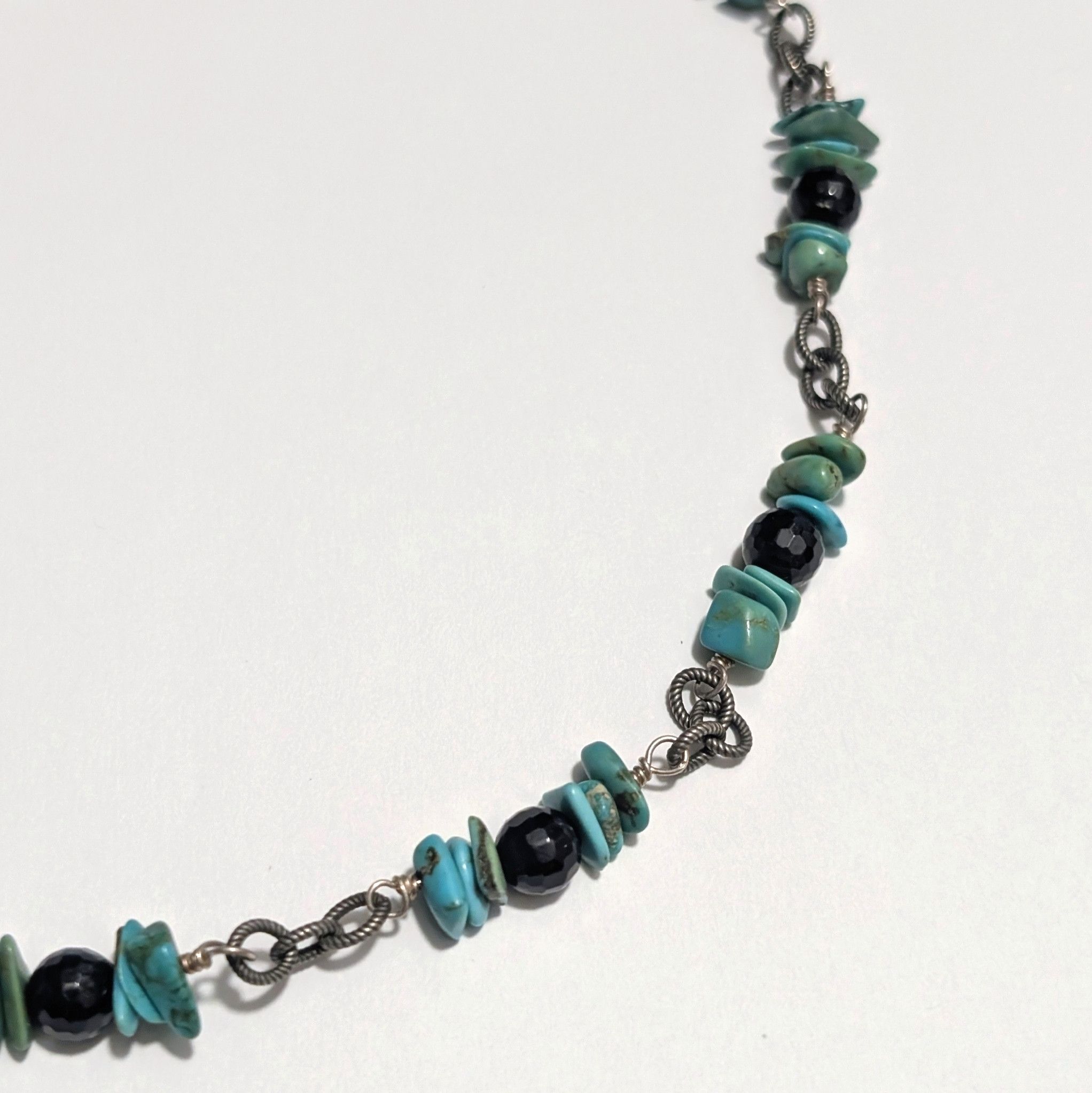 Other Silpada sterling silver necklace Turquoise chips onyx Size ONE SIZE - 3 Thumbnail