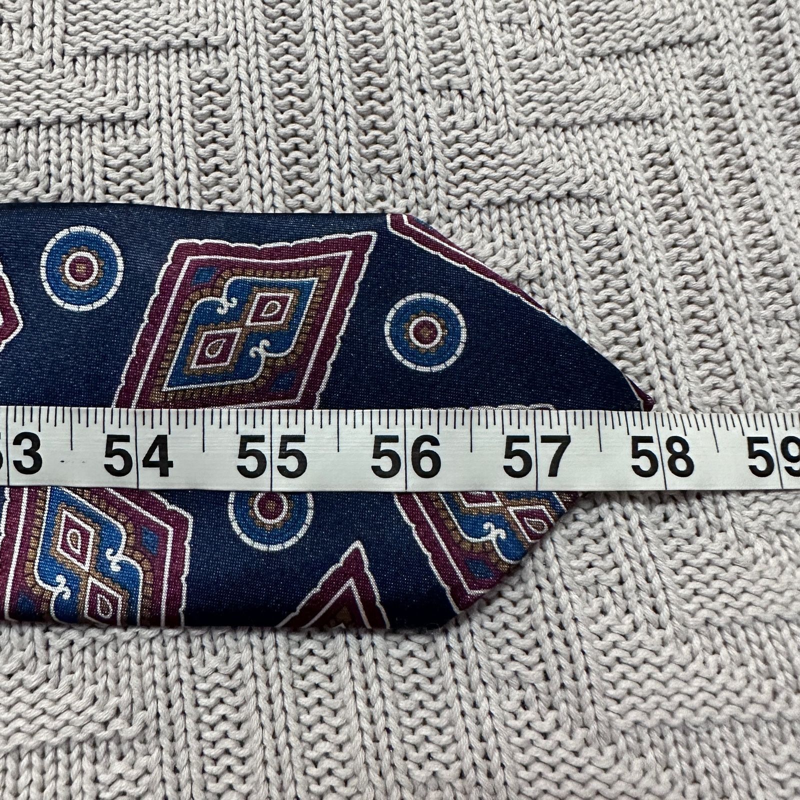 Vintage Vintage navy paisley men's tie Size ONE SIZE - 4 Thumbnail