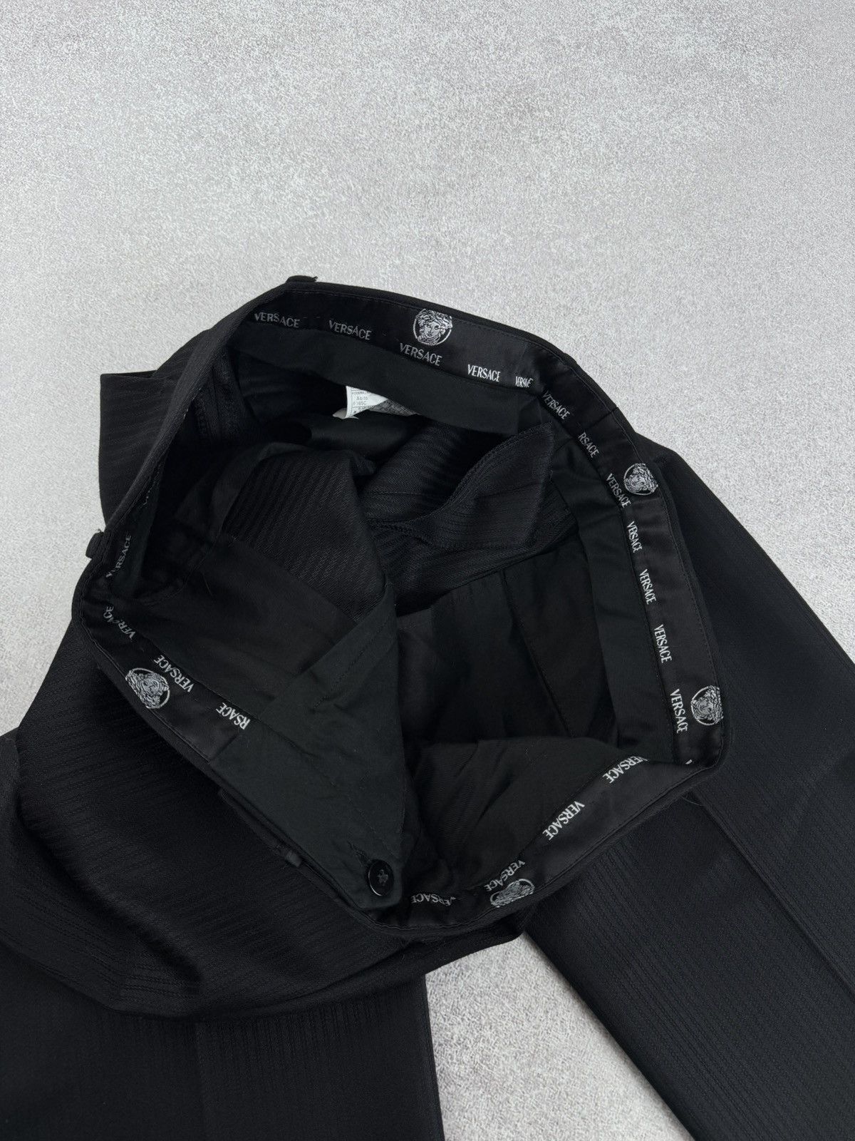 Versace Versace Vintage Men’s Suit Wool Black Size 52R Size 42R - 17 Thumbnail