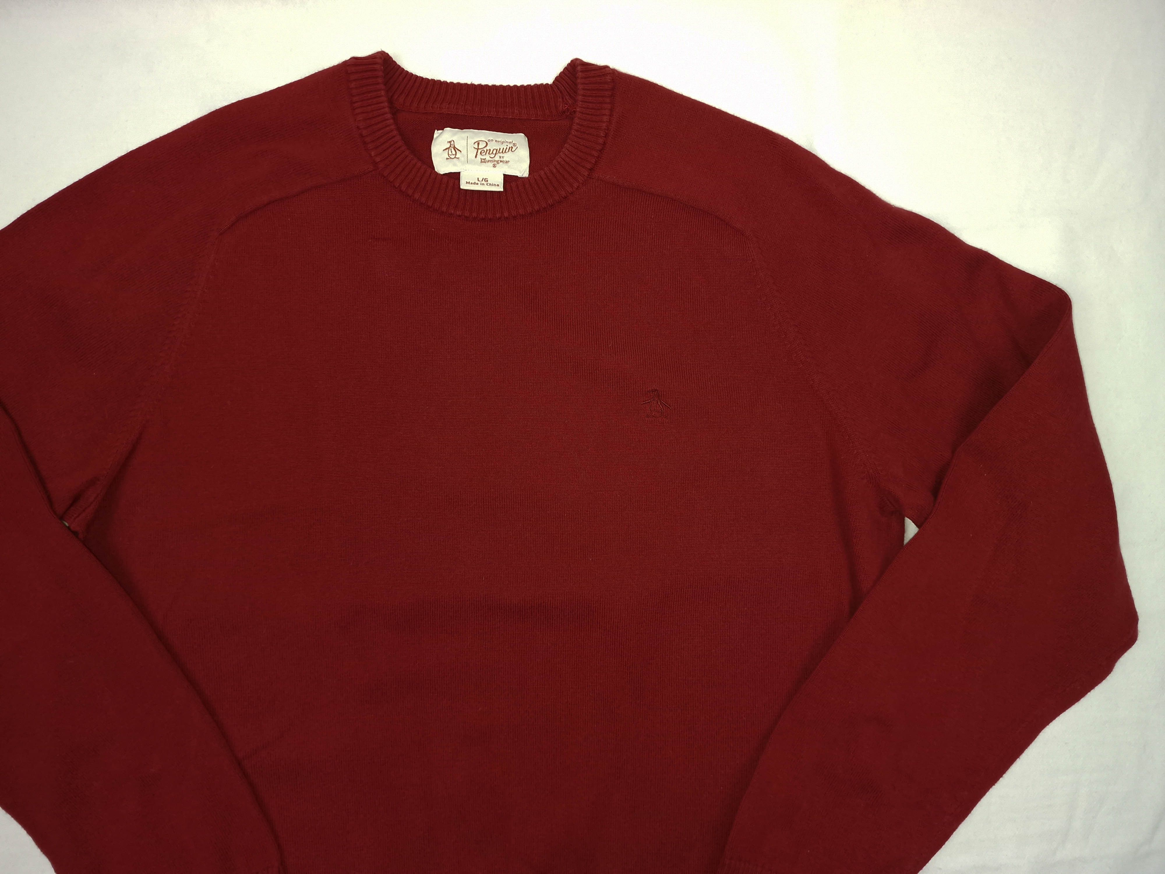 Original Penguin Penguin mens jumper cotton size M (LABEL L) vgc Size US M / EU 48-50 / 2 - 5 Thumbnail