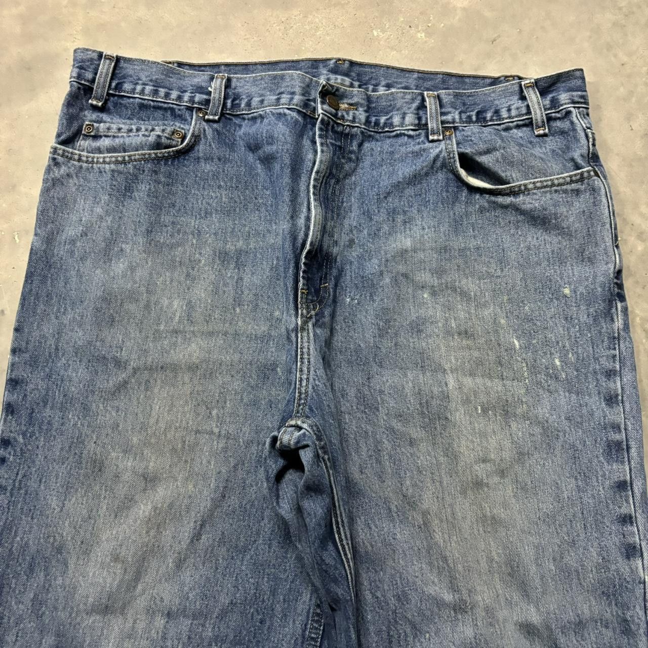 Japanese Brand × Vintage Crazy Vintage Y2K/2000s Baggy Medium Wash Skater Denim Jeans! Size US 42 / EU 58 - 5 Thumbnail