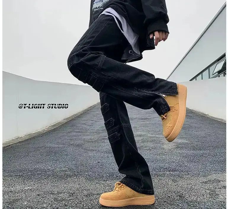 Japanese Brand Hip-hop streetwear men's and women's jeans Size US 32 / EU 48 - 4 Thumbnail