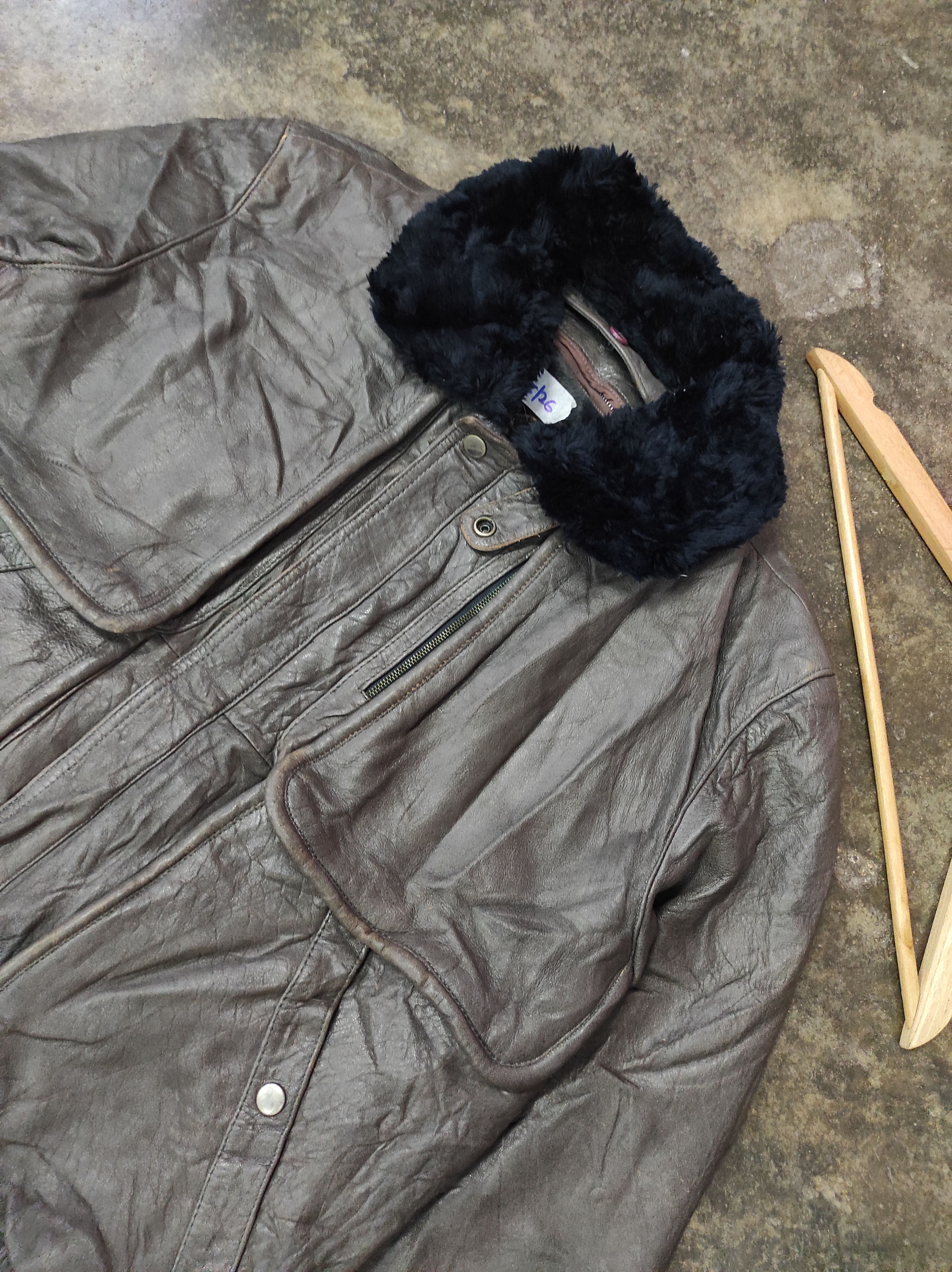 Japanese Brand ROLLING 30 LEATHER BOMBER JACKET Size US L / EU 52-54 / 3 - 3 Thumbnail