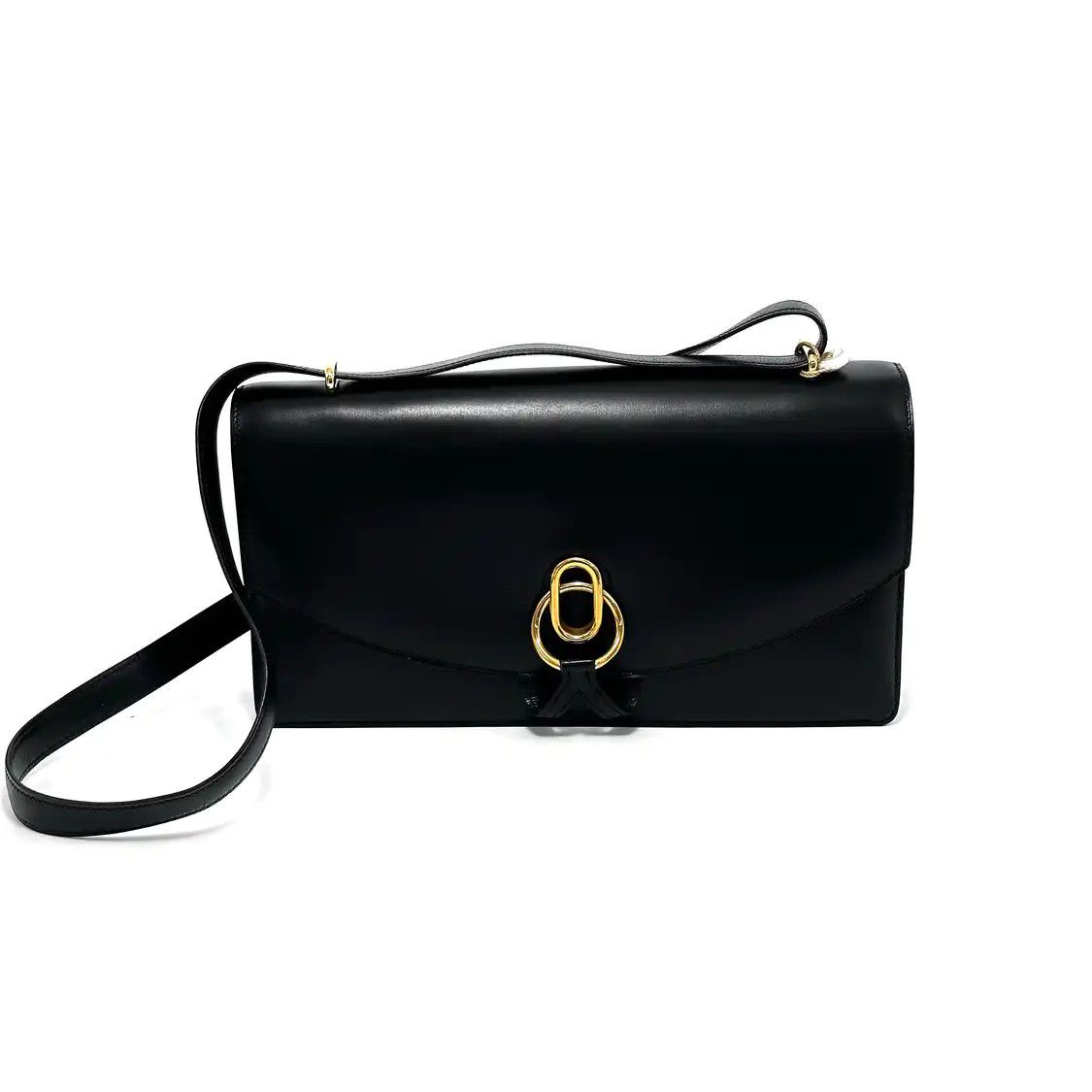 Hermes Hermes Sac Ring 26 blackBOX leather shoulder bag gold hardware medium vintage ed Size ONE SIZE - 1 Thumbnail