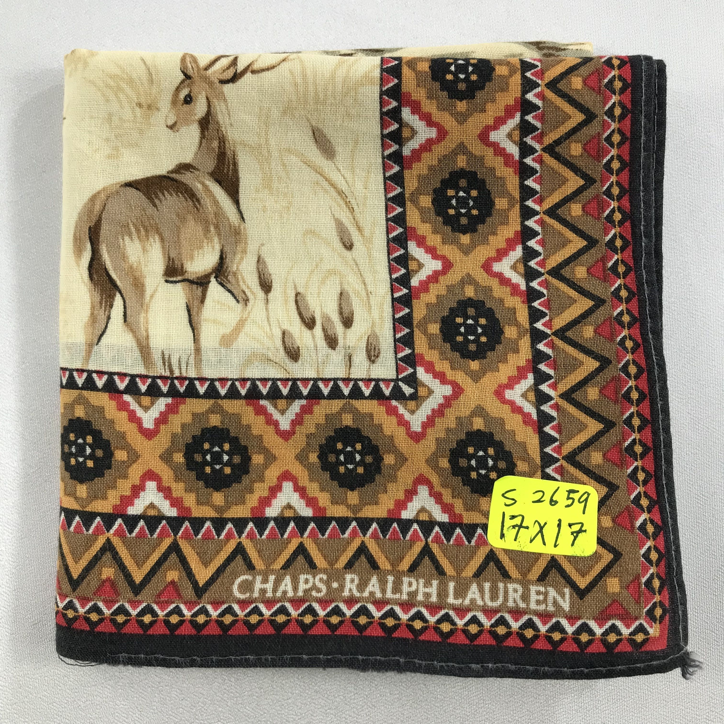 Chaps Ralph Lauren × Vintage Chaps Ralph Lauren Bandana / Handkerchief/Neckerchief -S2659 Size ONE SIZE - 5 Thumbnail