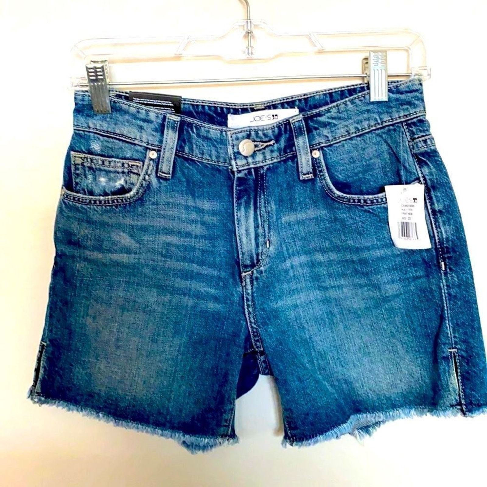 Joe's NWT Joe’s Jeans Distressed Cut Off Shorts Size 23 slit sides Size 23" - 2 Thumbnail