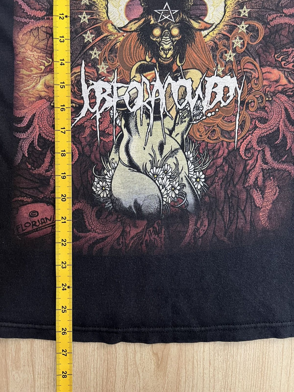 Band Tees Job For A Cowboy Baphomet Tee Faded Anvil Rare Size US S / EU 44-46 / 1 - 6 Thumbnail