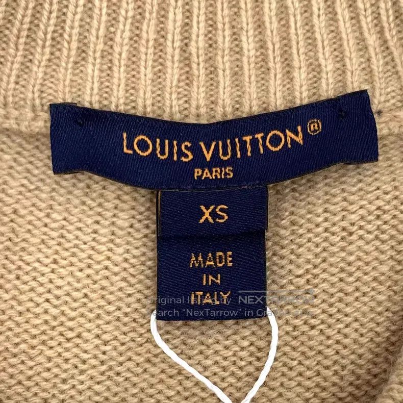 Louis Vuitton Louis Vuitton 24 Brown Chain Logo Embroidered Cashmere Cre Size US XS / EU 42 / 0 - 6 Thumbnail