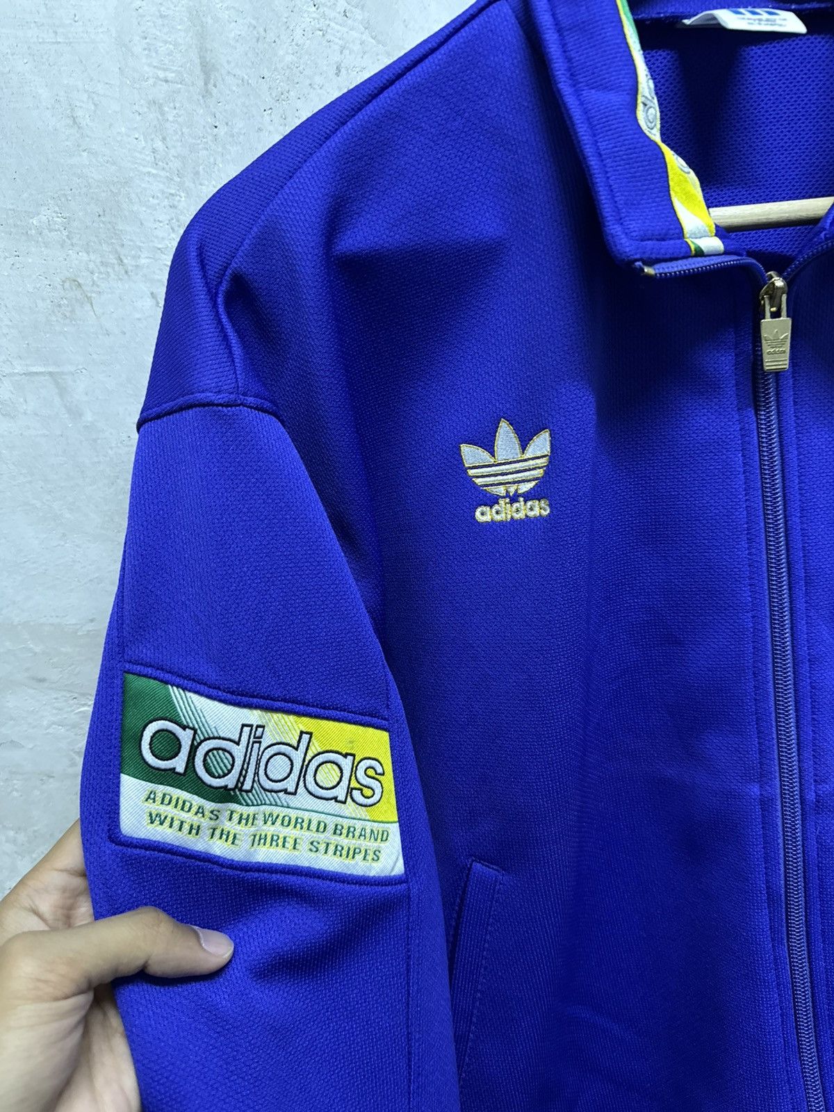 Adidas Vintage 90s Distressed Adidas Trefoil Track Top Size US M / EU 48-50 / 2 - 4 Thumbnail