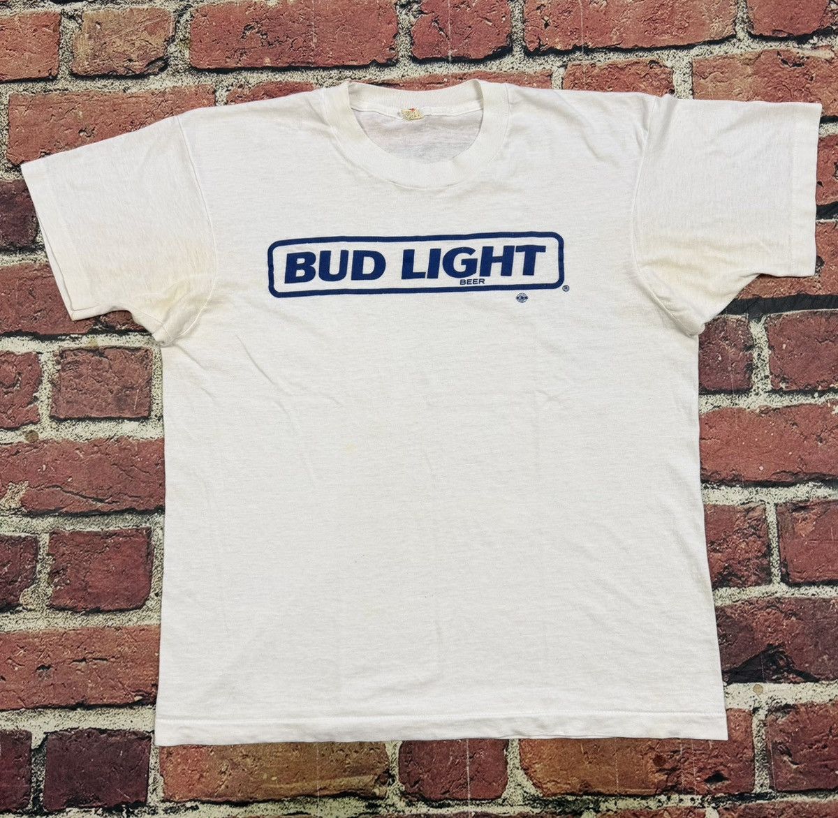 Budweiser Vintage Bud Light Beer 80s Tee Screen Stars Single Stitch Size US L / EU 52-54 / 3 - 1 Thumbnail