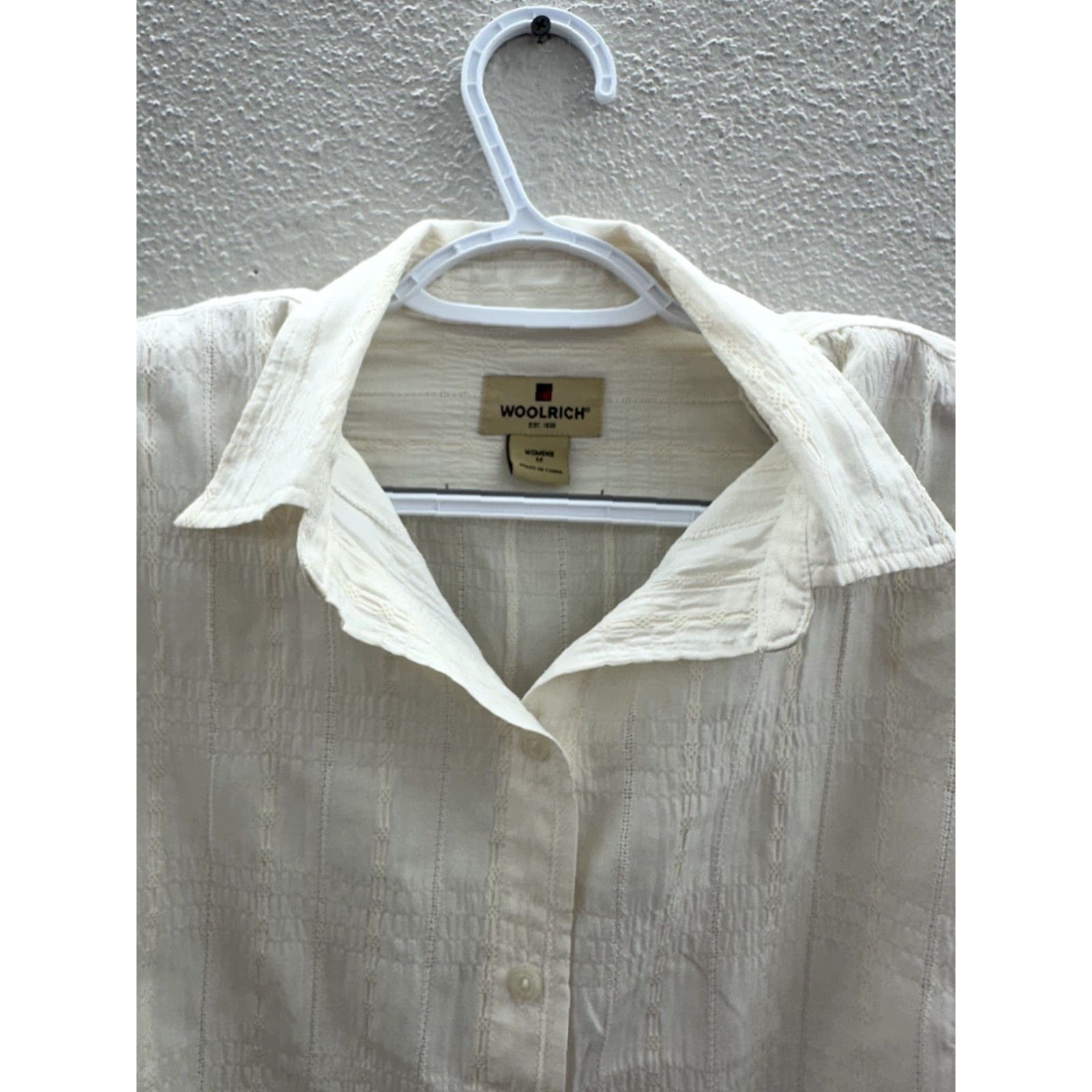 Vintage Woolrich Shirt Womens Ivory Floral Long Sleeve Button Up Collared Size M Size M / US 6-8 / IT 42-44 - 4 Thumbnail