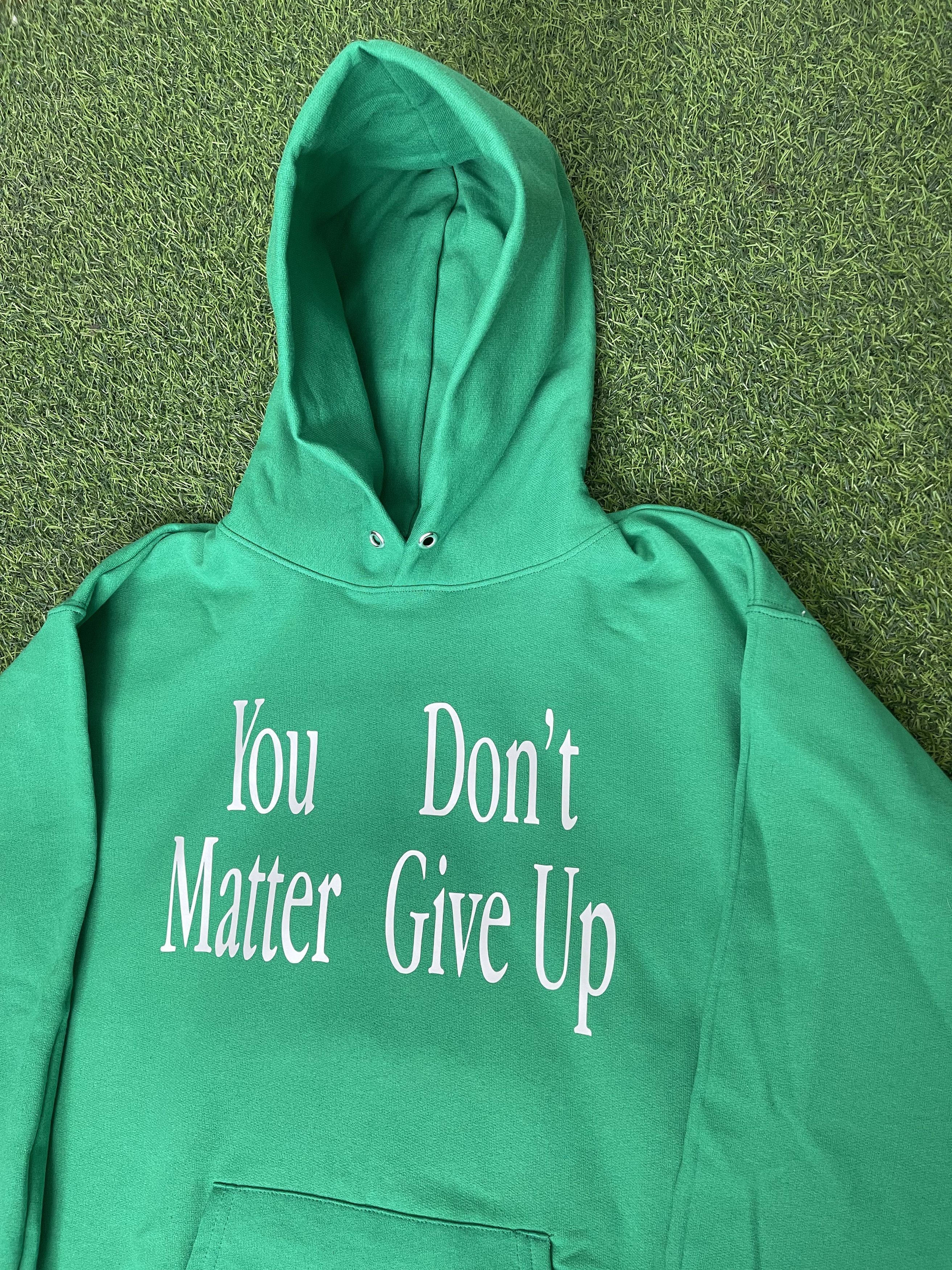 Vintage YOU DON'T MATTER GIVE UP HOODIE Size US L / EU 52-54 / 3 - 1 Thumbnail