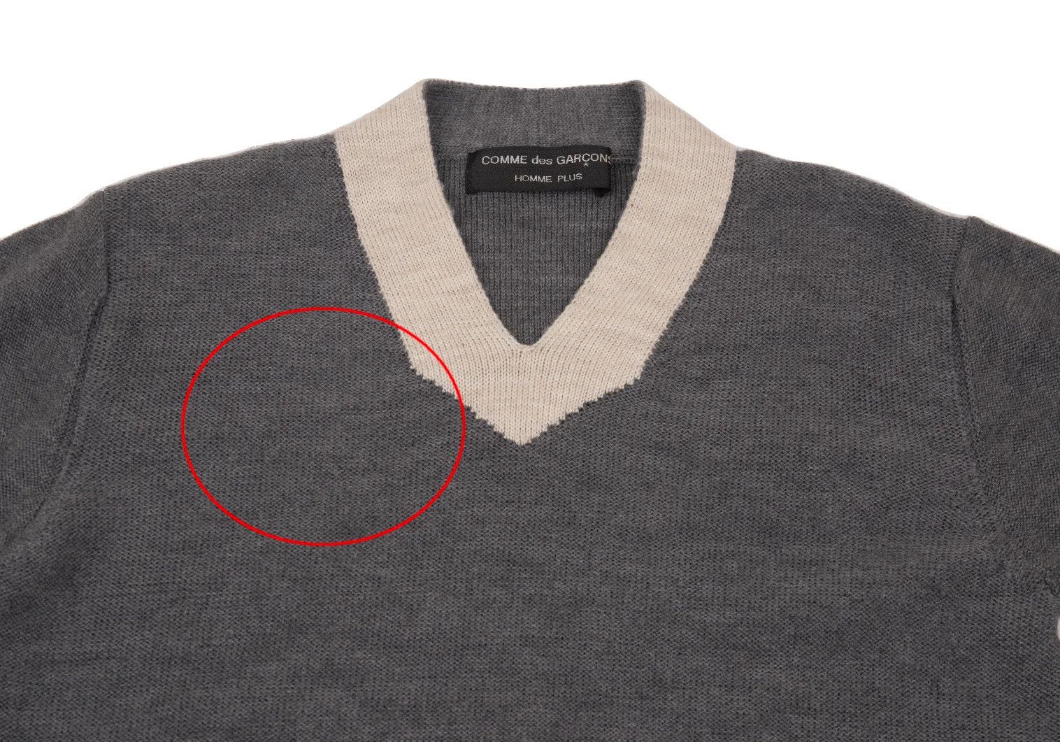 Comme des Garcons Homme Plus Wool Chullinden Knit Sweater in Gray Beige, Size M Size US M / EU 48-50 / 2 - 2 Thumbnail