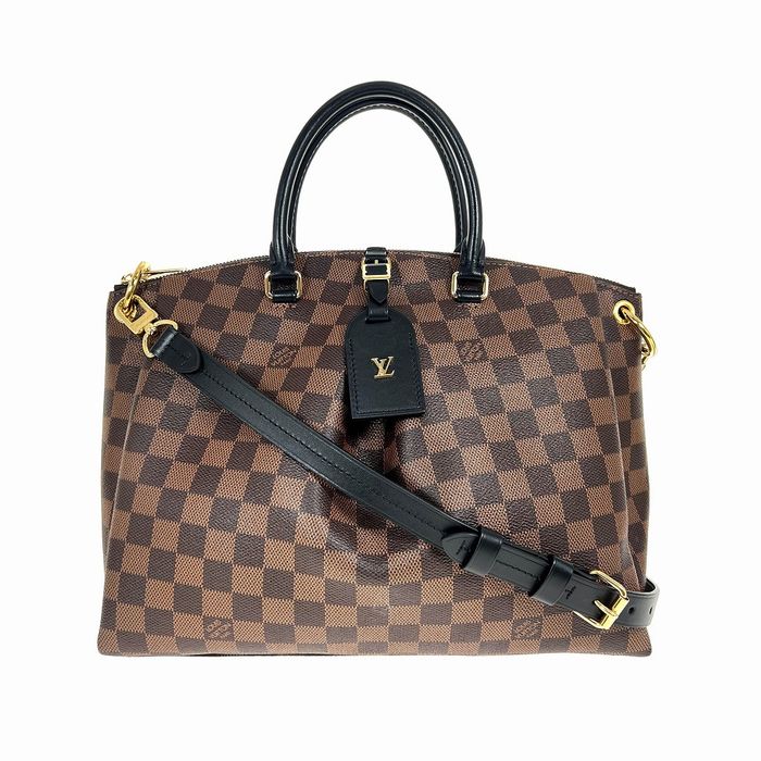 LOUIS VUITTON Odeon NM MM Damier Ebene Shoulder Bag Black/Brown