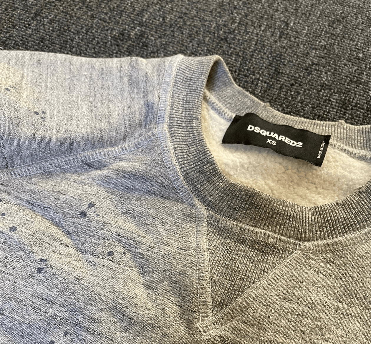 Dsquared2 DSQUARED2 gray splash ink sweatshirt size XS Size US XS / EU 42 / 0 - 4 Thumbnail