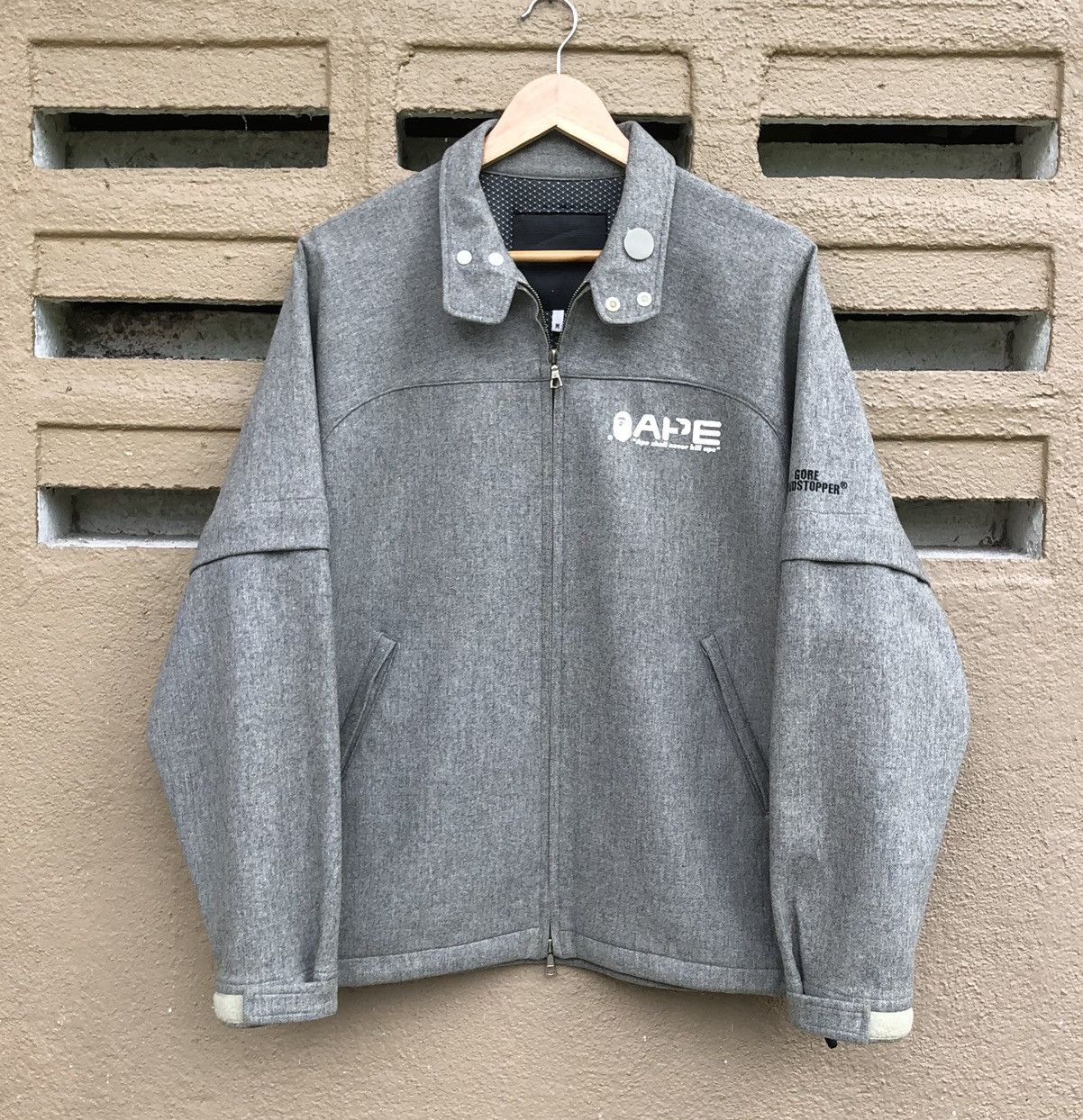 Bape Bape Nigo Gore Windstopper Swing Top Drizzler Wool Jacket Size US M / EU 48-50 / 2 - 1 Thumbnail