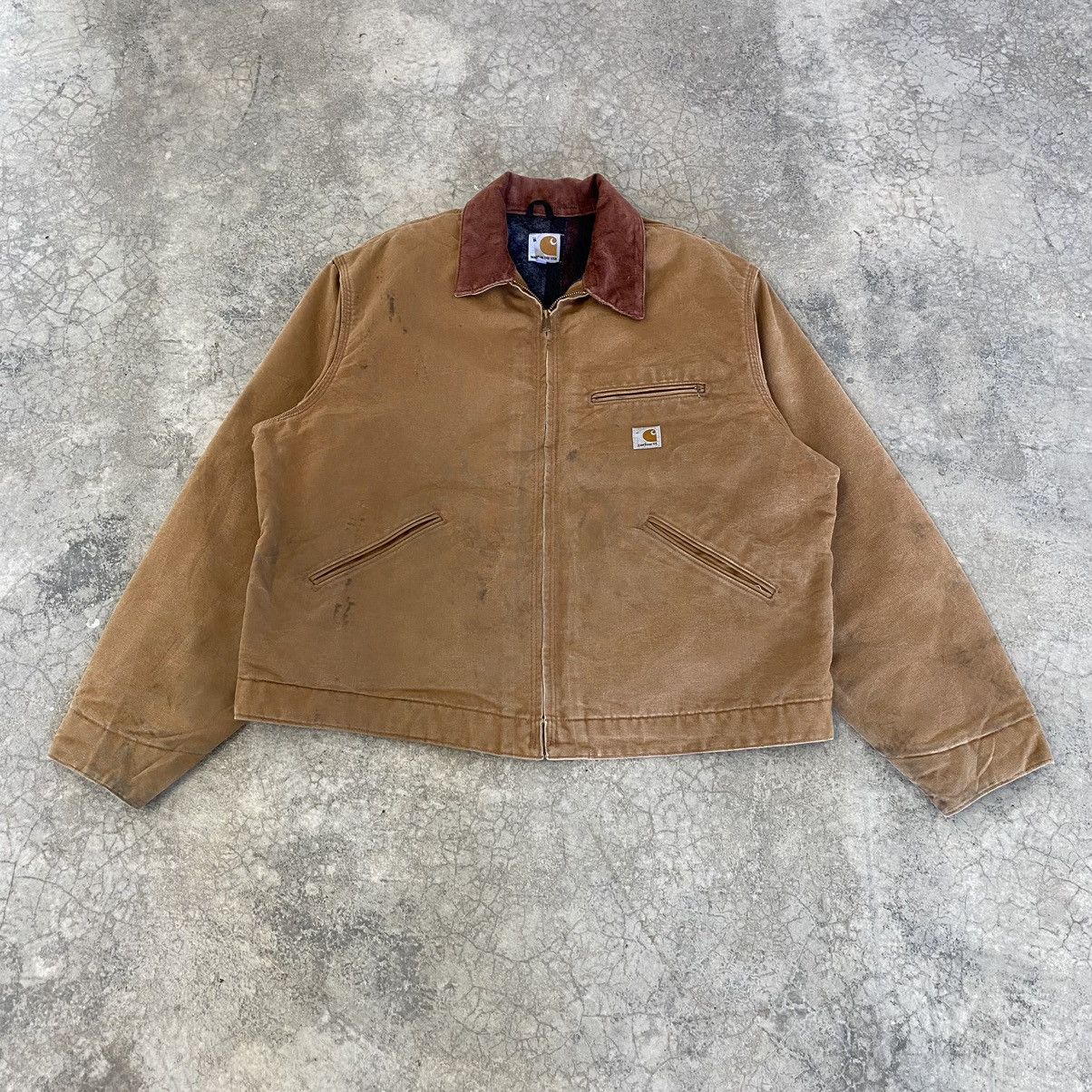 Carhartt Vintage Carhartt Detroit Blanket Lined Workwear Jacket J001 Size US XL / EU 56 / 4 - 2 Thumbnail