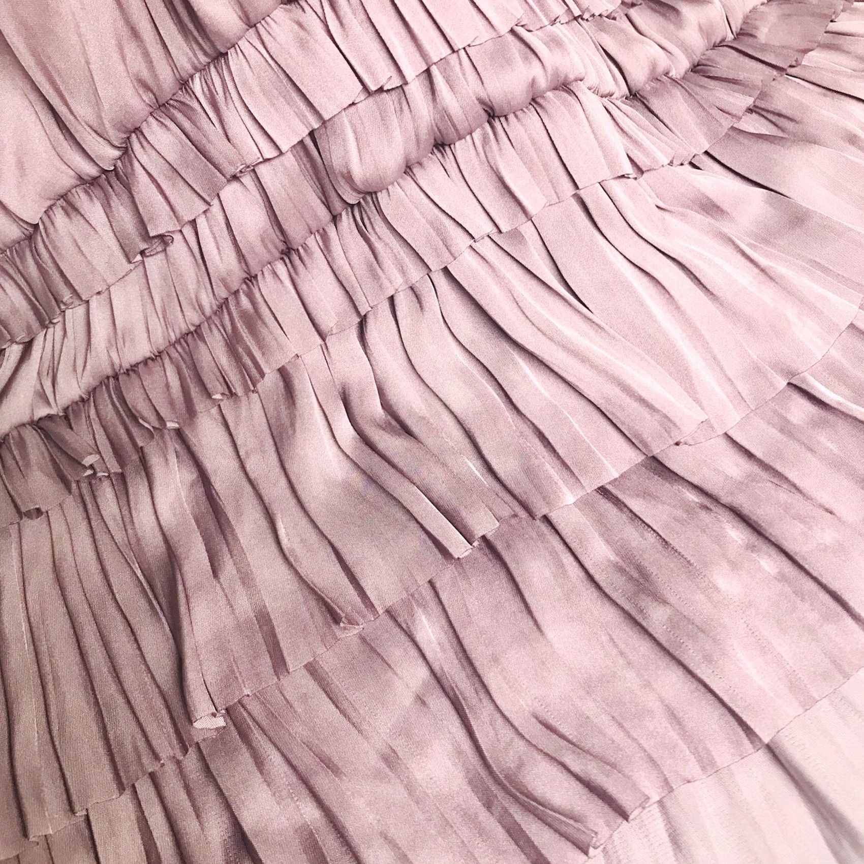 Pinko Current Air Pink Split V-Neck Smocked Ruffled Tier Pleated Sleeveless Tunic Top Blouse S Womens Size S / US 4 / IT 40 - 4 Thumbnail