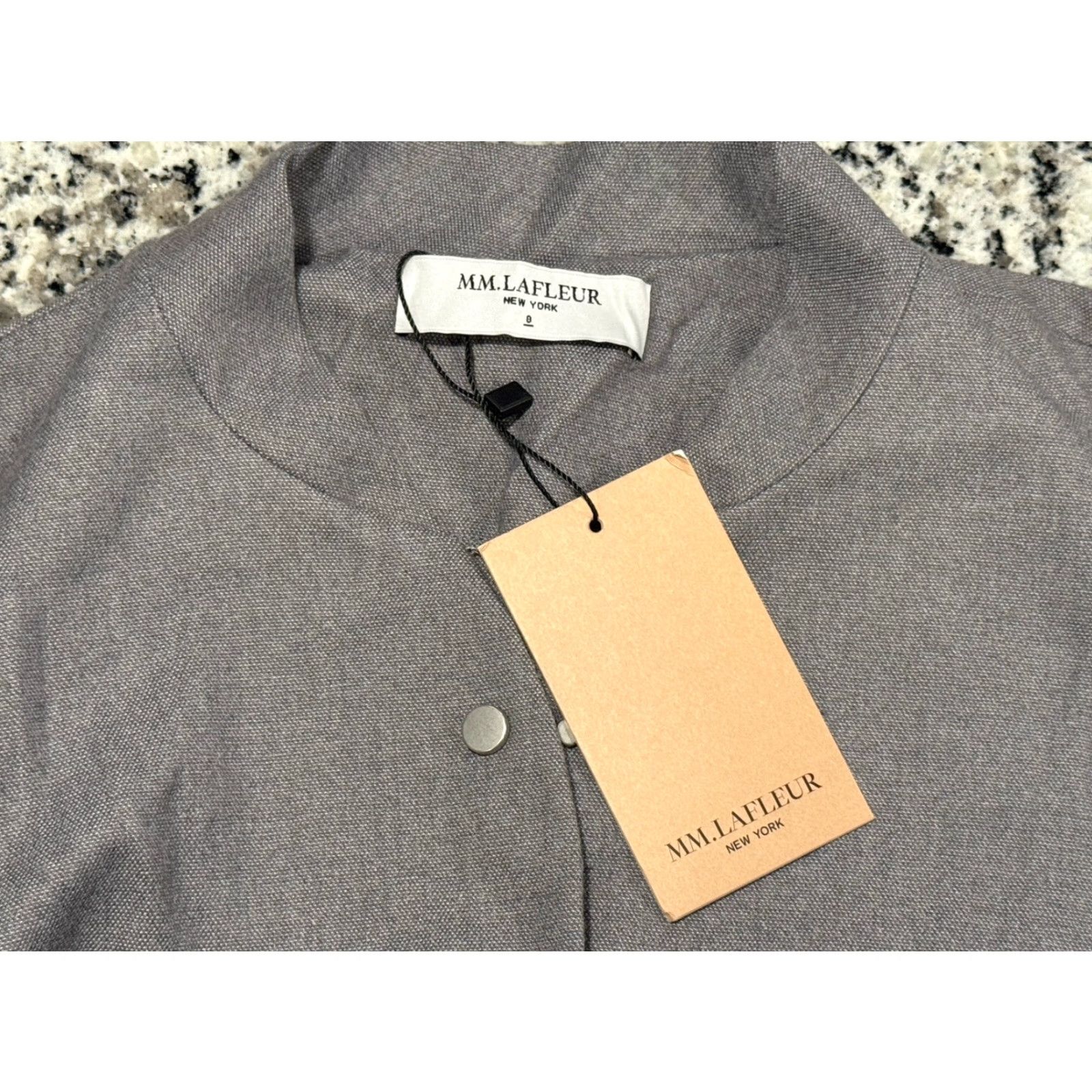 M.M.LaFleur NWT MM LaFleur The Scarlet Dress- Flannel Sz 8 Gray, A-Line Midi Dress, Regular Size 8, Polyester, Polyurethane, Rayon, Gray Size M / US 6-8 / IT 42-44 - 4 Thumbnail