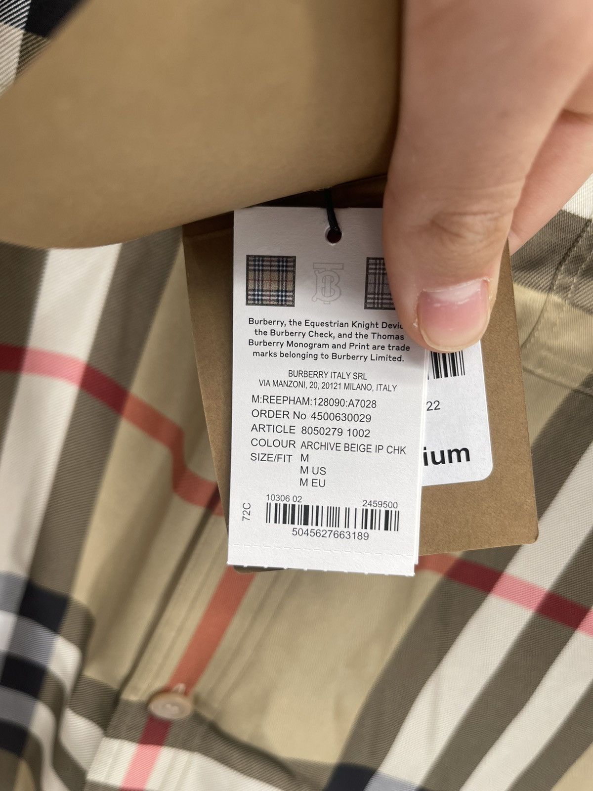 Burberry Burberry Reepham Shirt Size M RRP Size US M / EU 48-50 / 2 - 5 Thumbnail