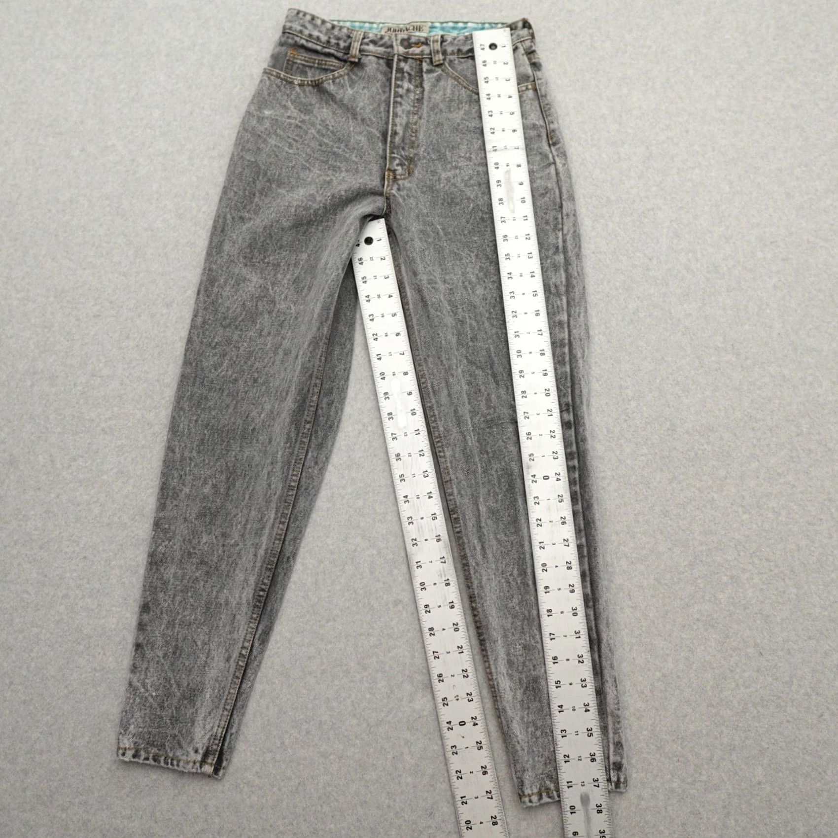 Jordache VINTAGE Jordache Women's Jeans Skinny 11/12 Gray Acid Wash High Rise Ankle 11X28 GENDER: Women Size 32" / US 10 / IT 46 - 3 Thumbnail