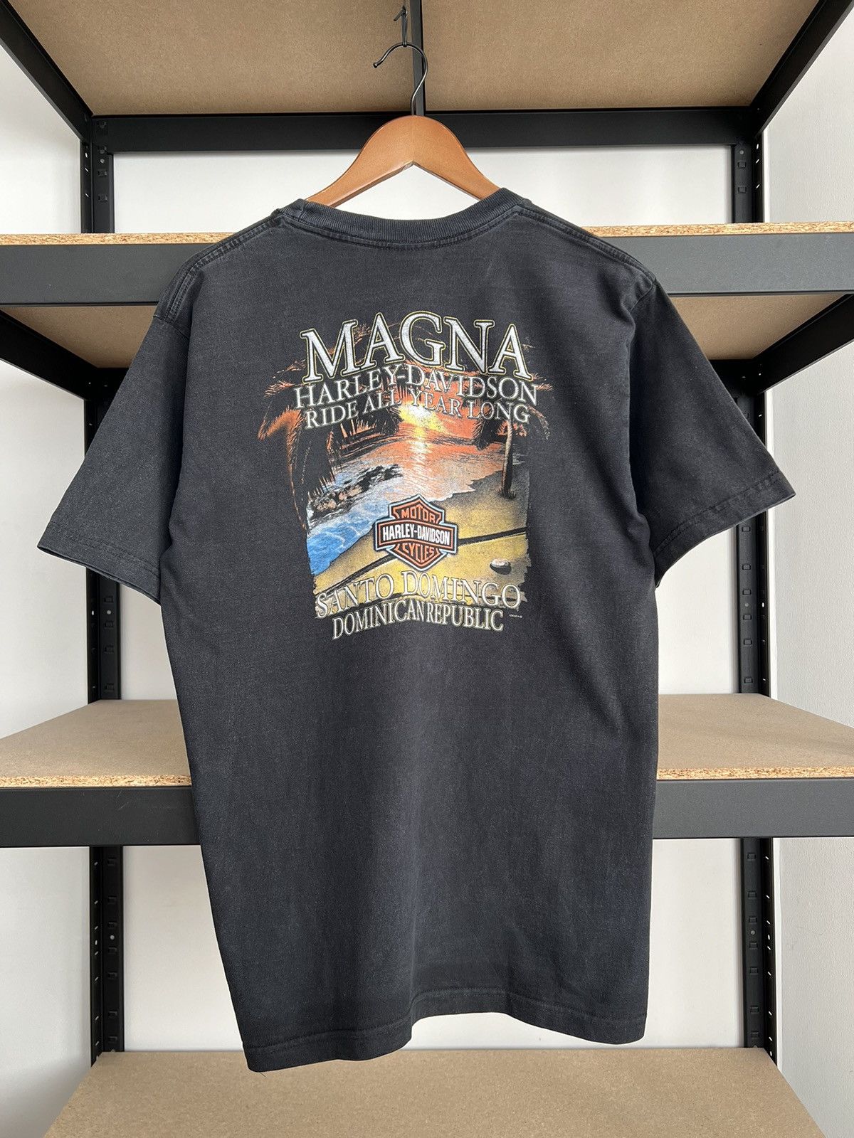 Harley Davidson Vintage 2005 Harley Davidson Fire Flame Motor Black T-shirt Size US L / EU 52-54 / 3 - 2 Thumbnail