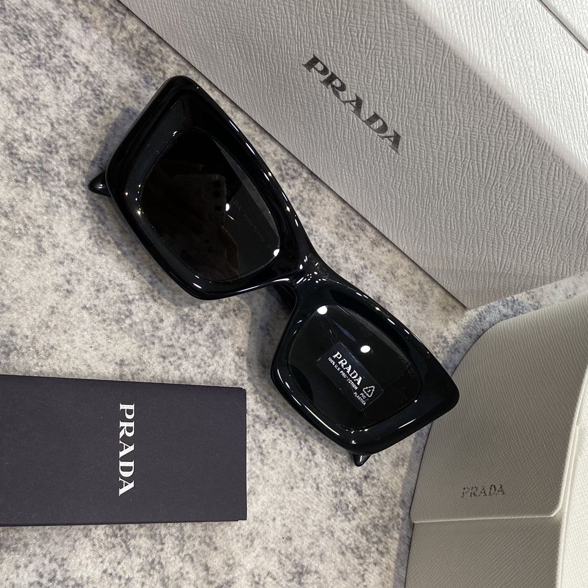 Prada PRADA OPR 13ZSF BLACK DARK GREY Size ONE SIZE - 3 Thumbnail