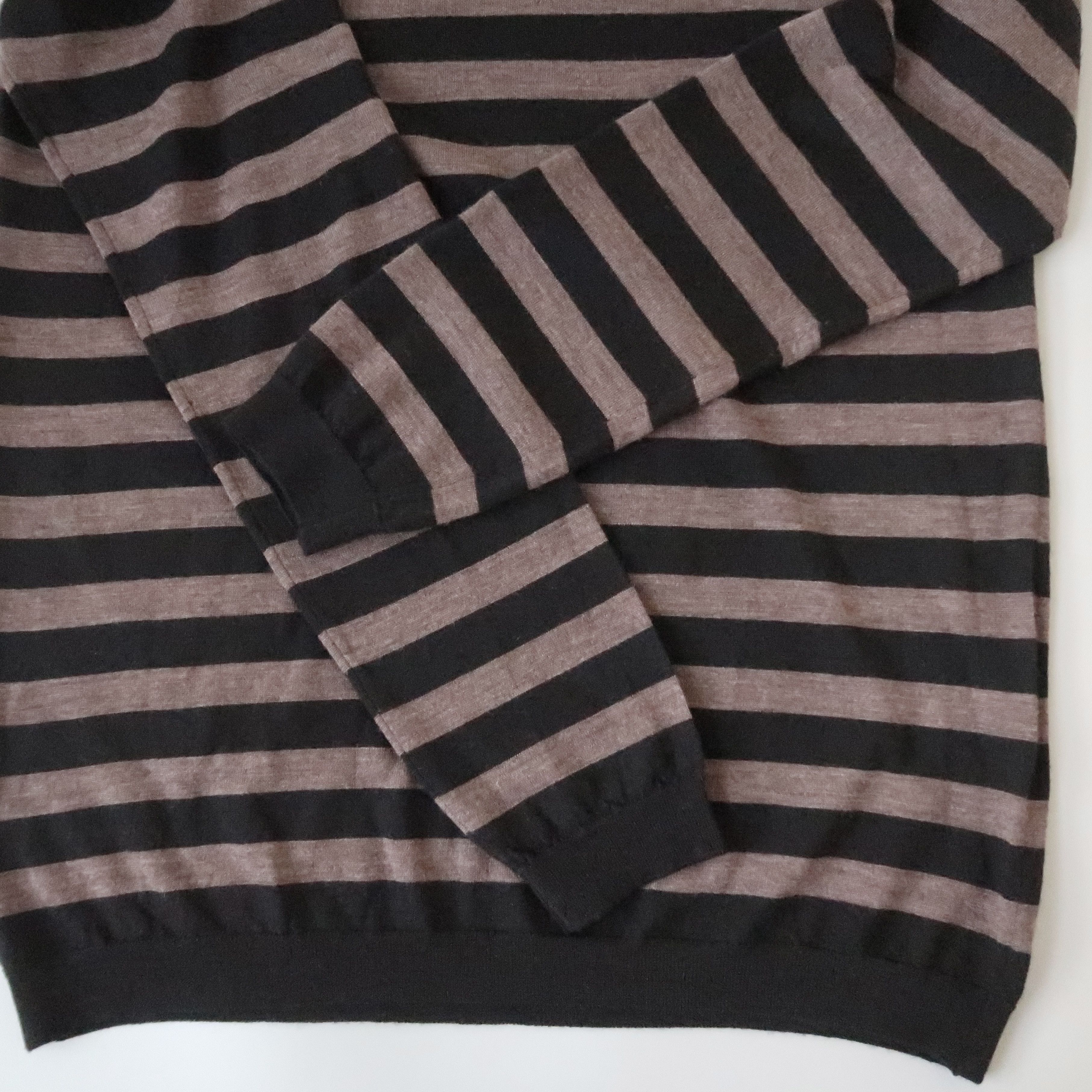 John Smedley MHL x John Smedley striped fine merino wool sweater/jumper Size US L / EU 52-54 / 3 - 7 Thumbnail