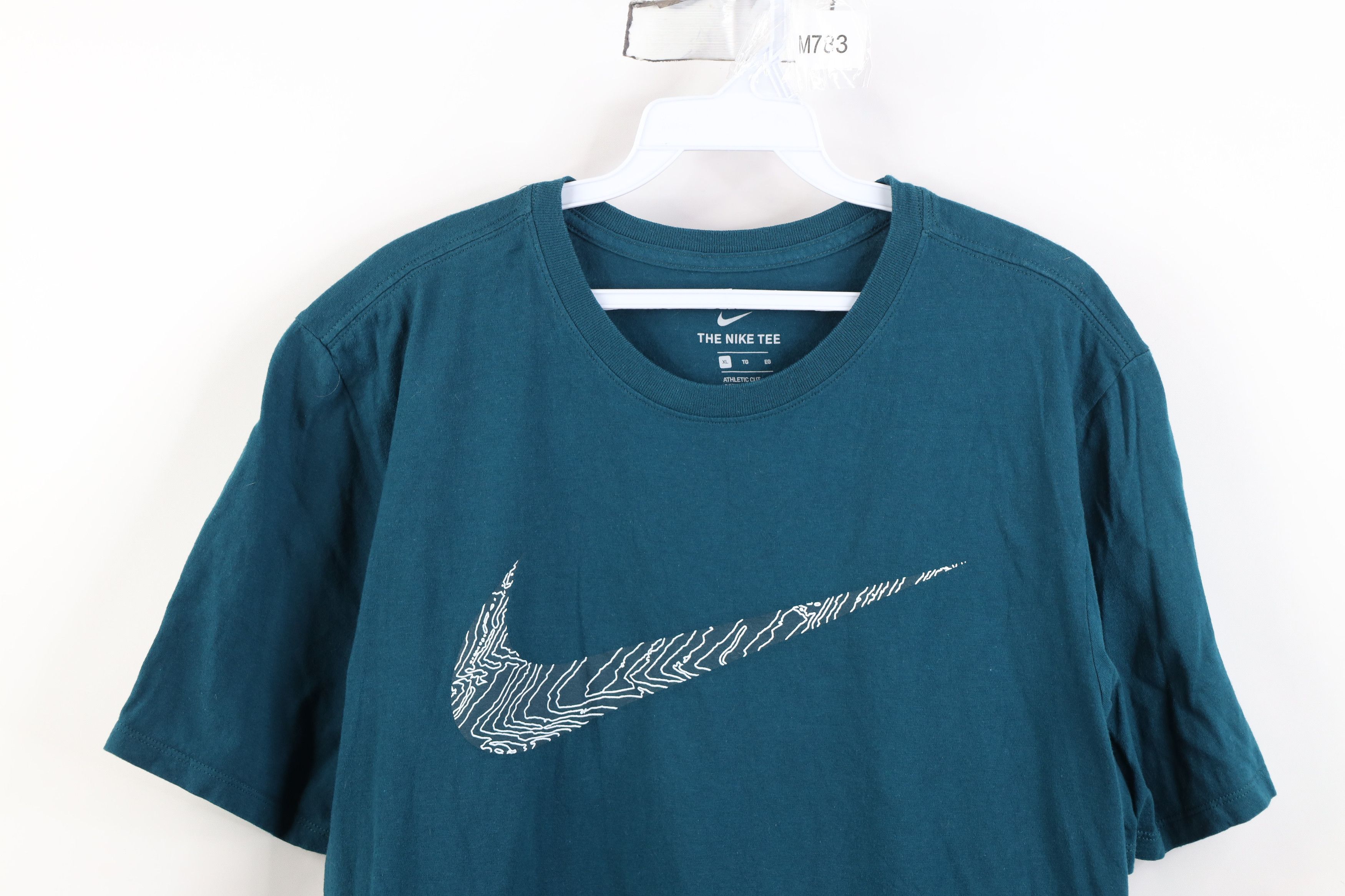 Nike Y2K Nike Topography Map Big Swoosh Logo Short Sleeve T-Shirt Size US XL / EU 56 / 4 - 2 Thumbnail
