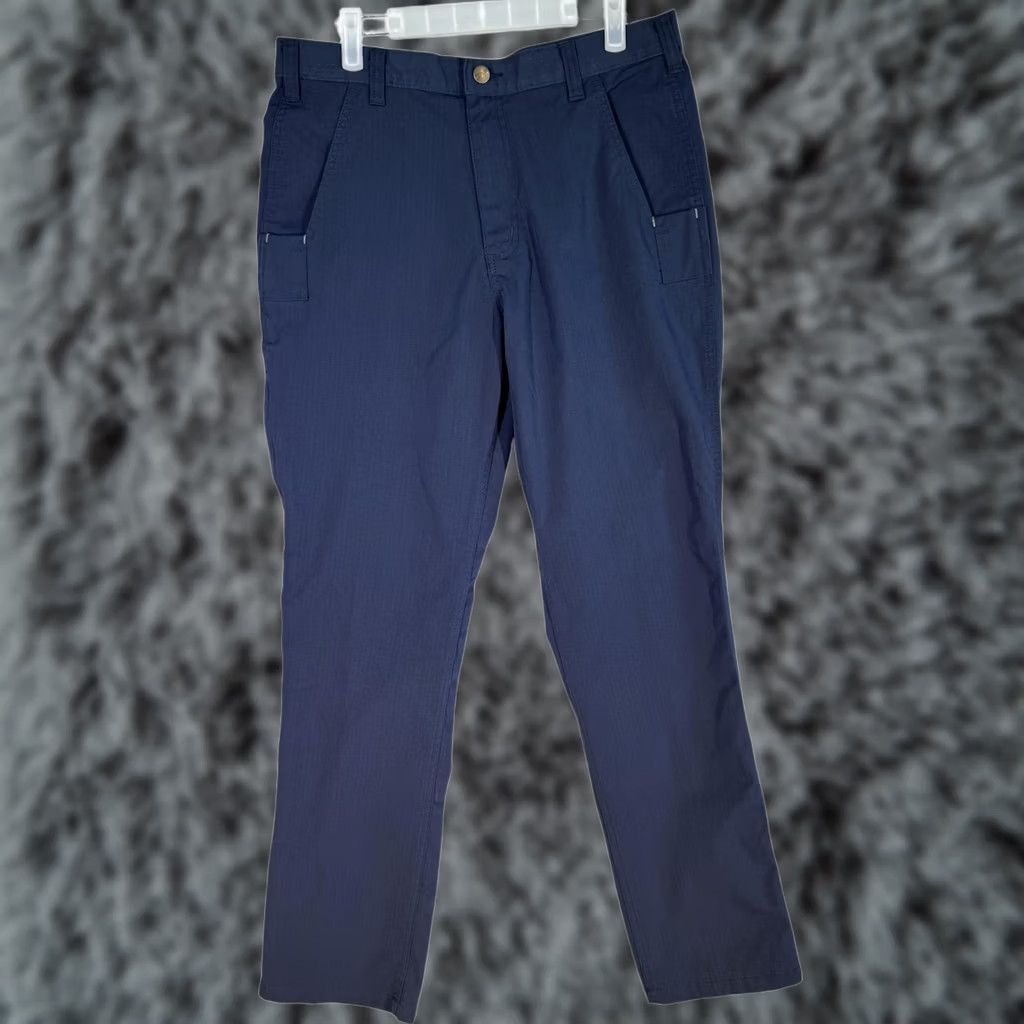 Carhartt Carhartt Pants Mens 30x29 Navy Ripstop Relaxed Fit Workwear Outdoor Utility Pants Size US 30 / EU 46 - 1 Thumbnail