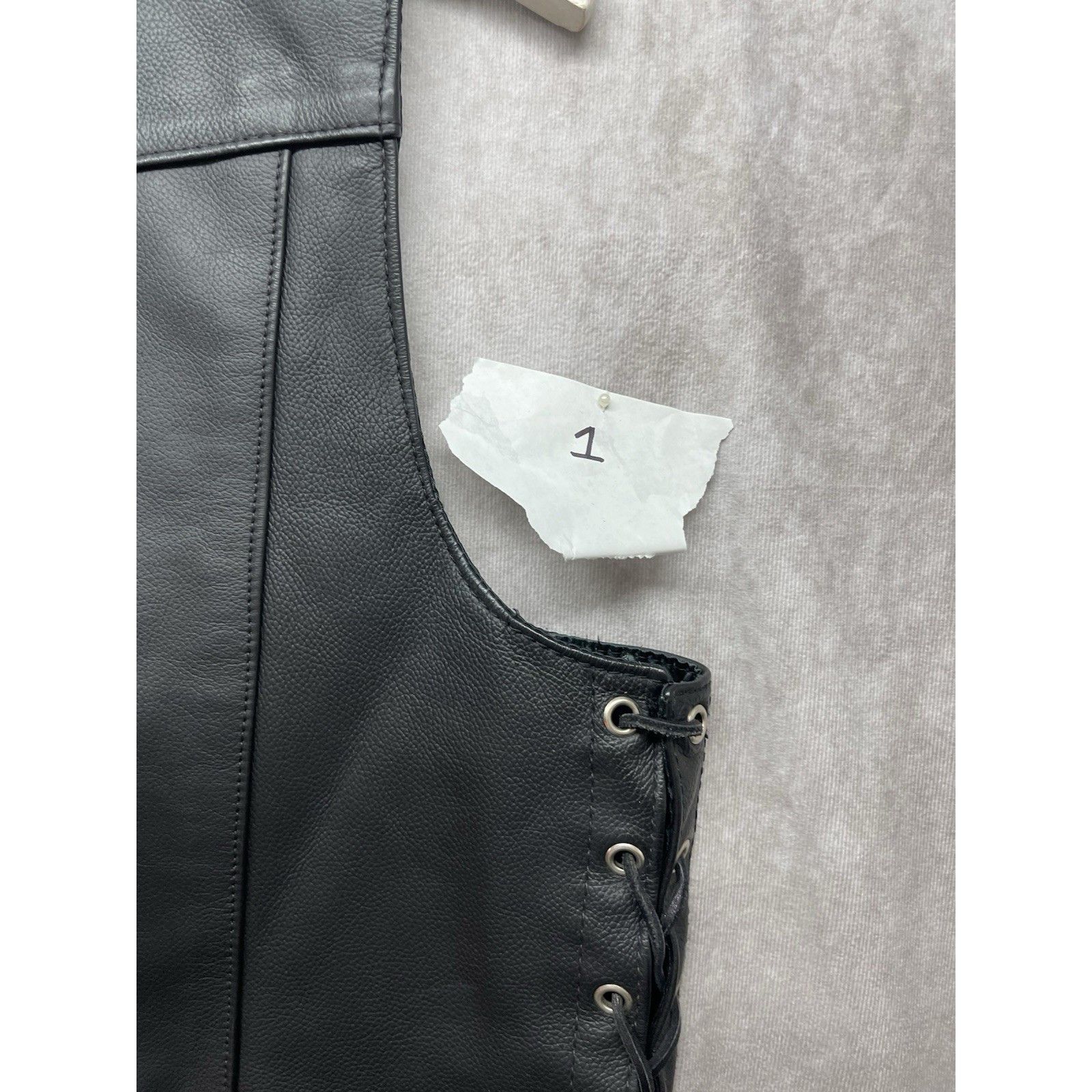 Other Vtg Park V Leather Motorcycle Vest Biker Side Lace USA Made Size US S / EU 44-46 / 1 - 9 Thumbnail