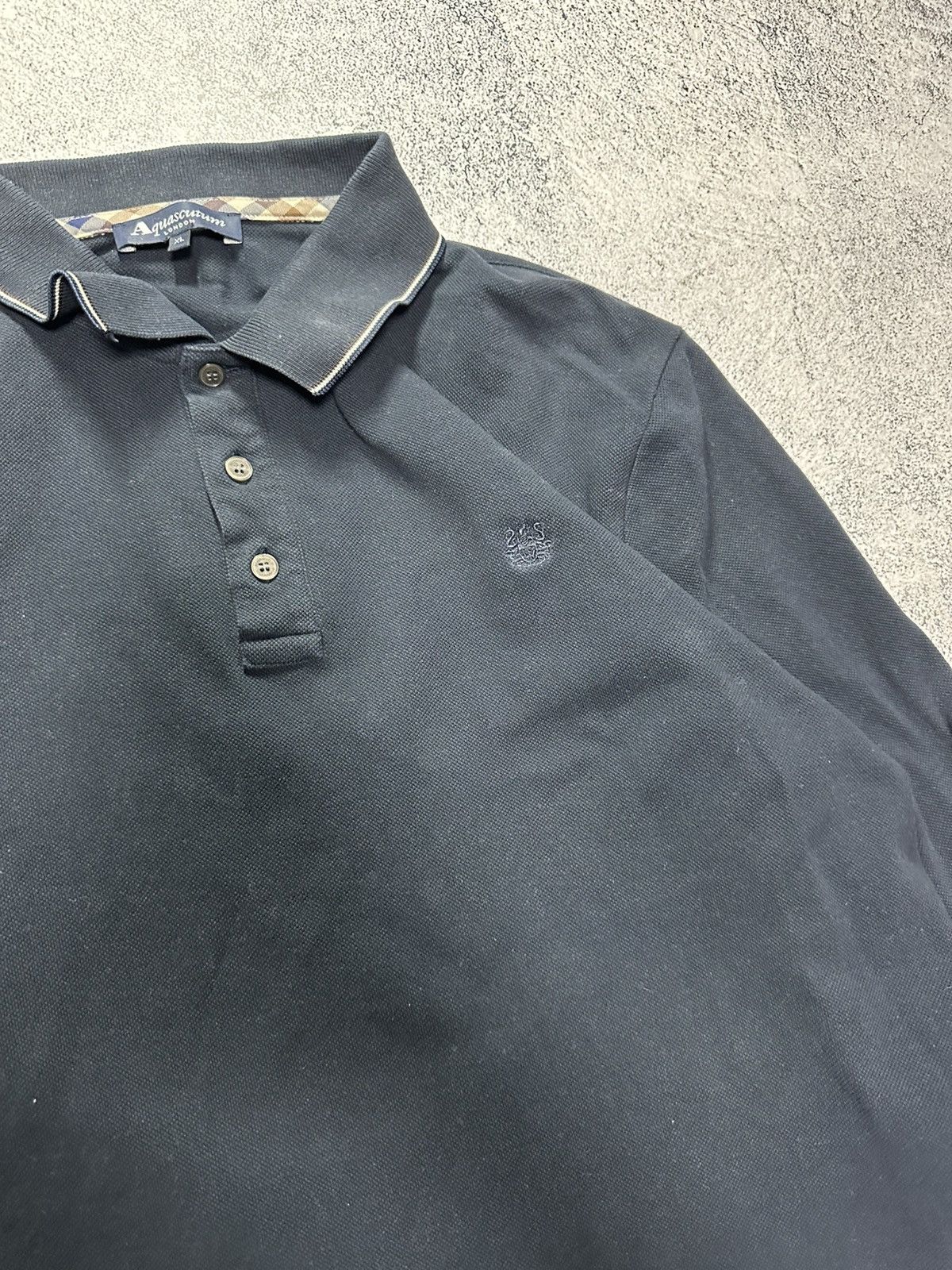 Aquascutum Vintage Aquascutum Longsleeve Black Logo Fit Size US L / EU 52-54 / 3 - 7 Thumbnail